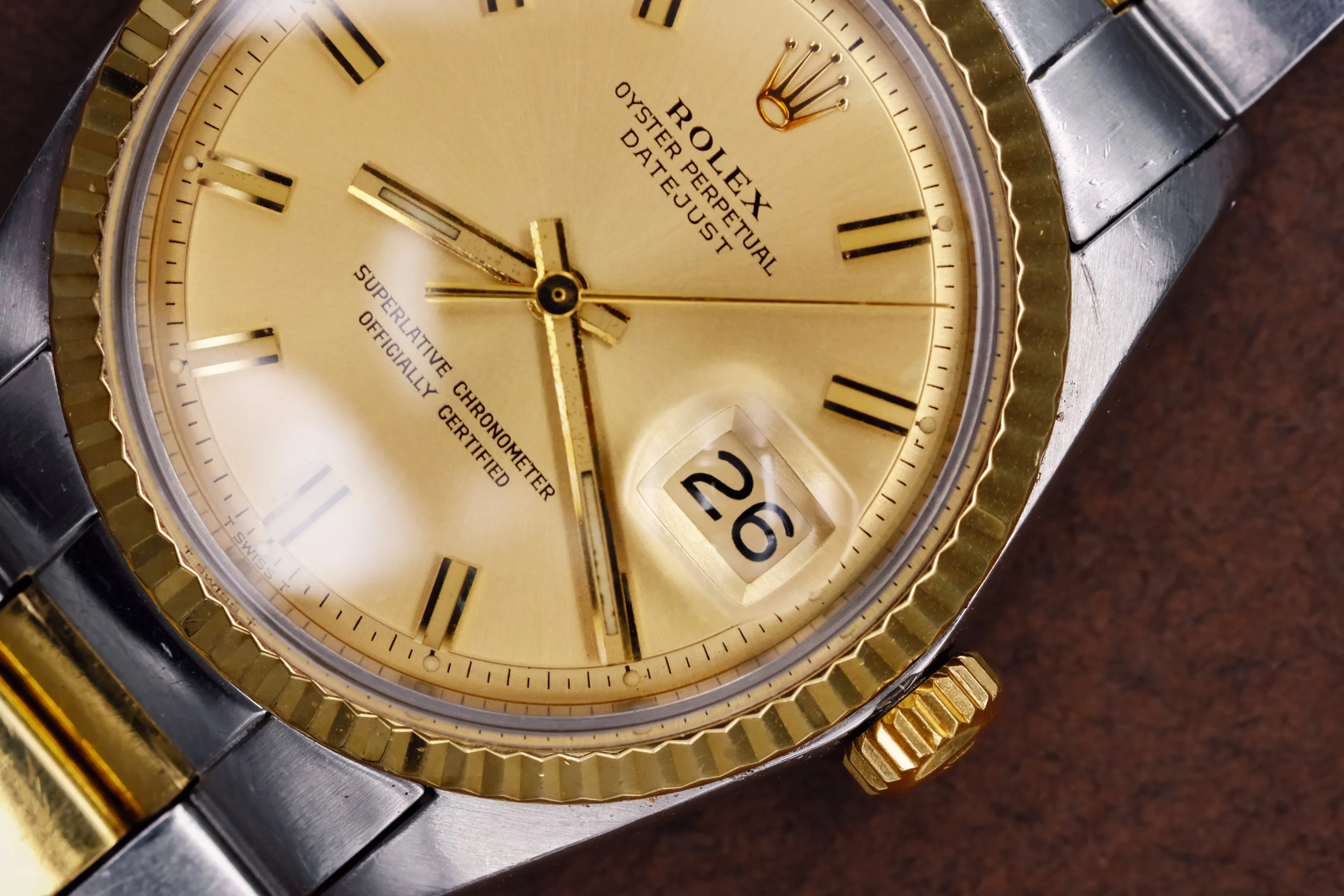 Rolex Datejust 1601 Champagne 'Wide Boy' Dial - 1972
