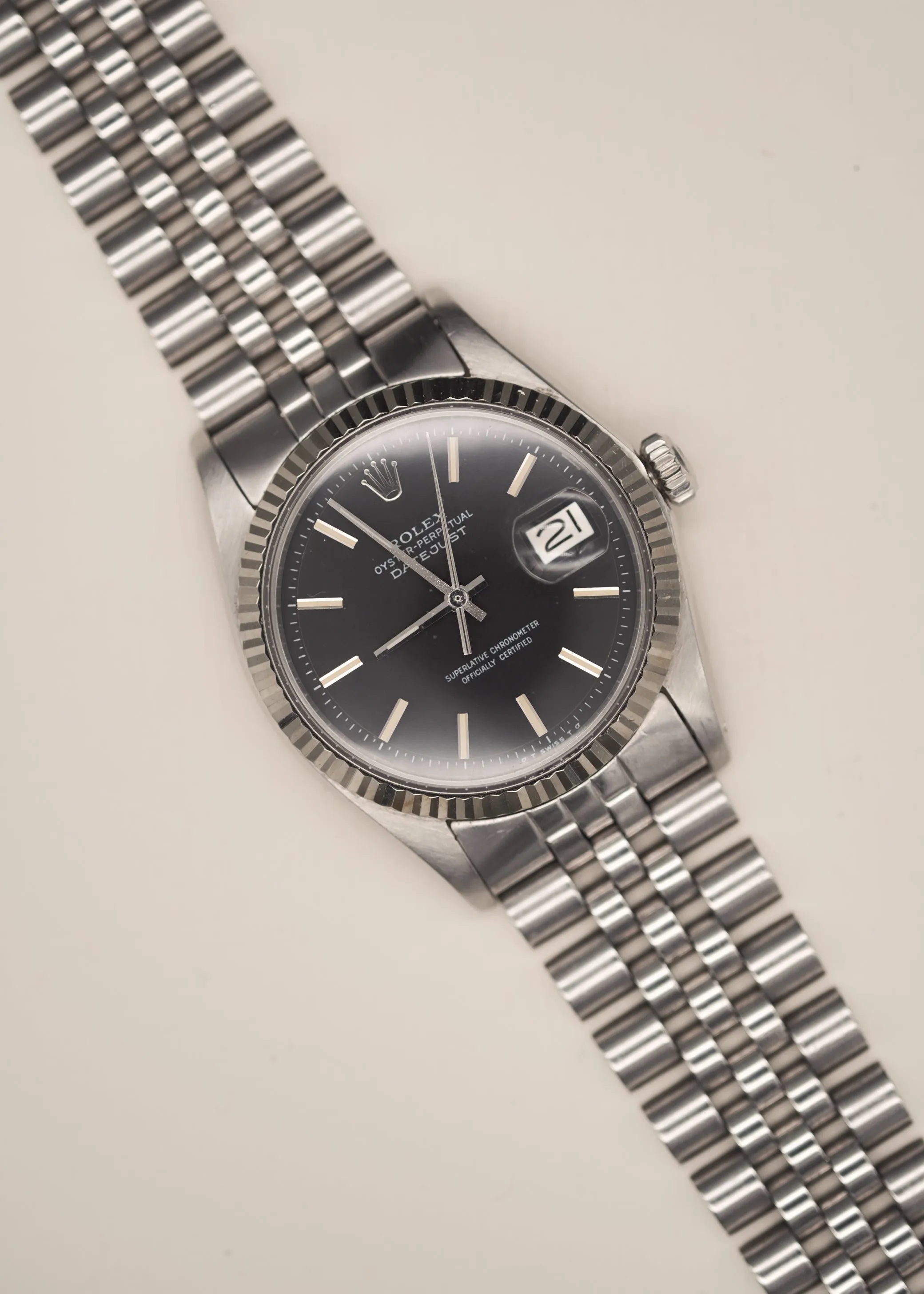 Rolex Datejust 1601 Matte Black Sigma Dial - 1975