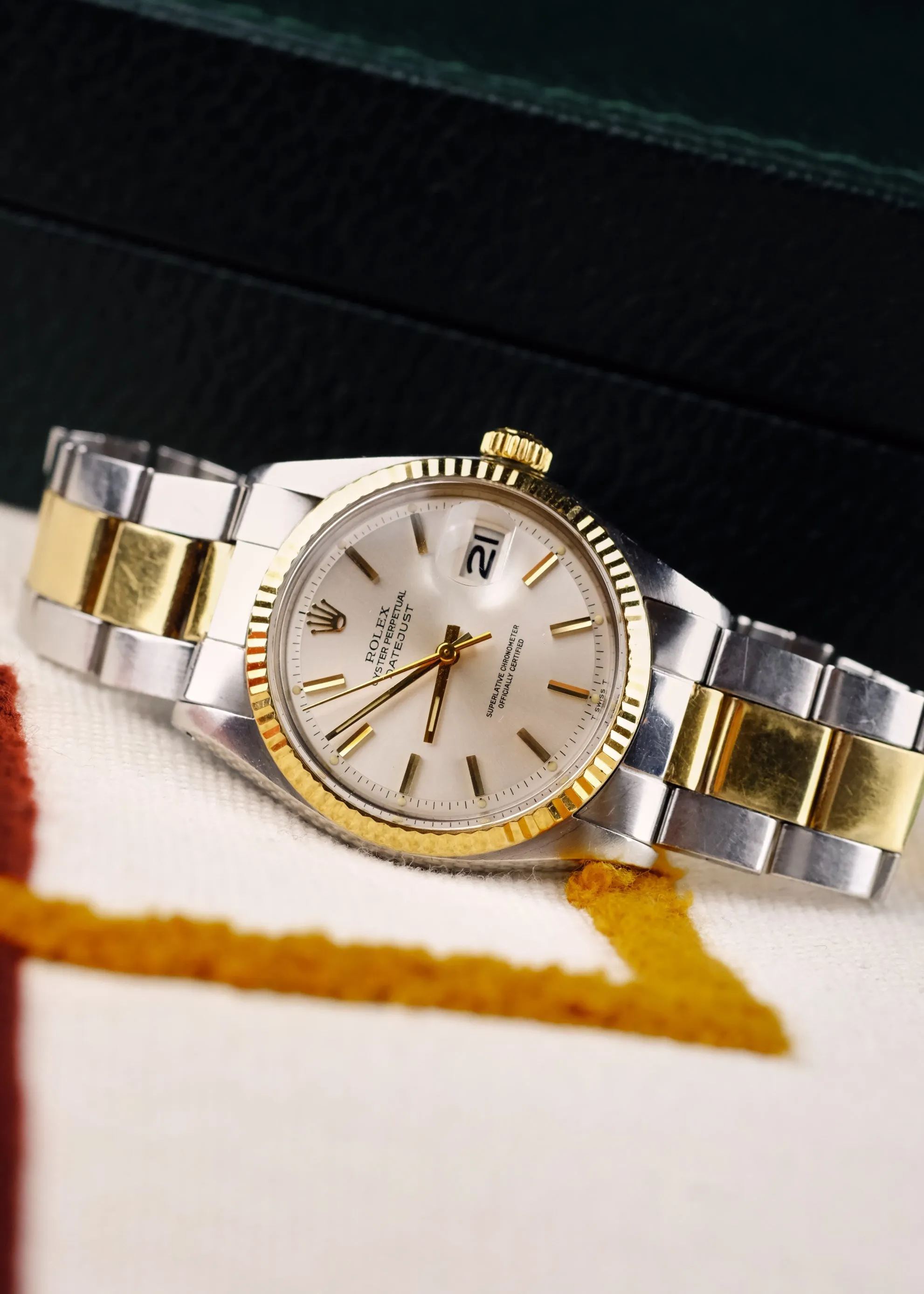 Rolex Datejust 1601 Two Tone Silver Dial Box & Papers - 1974
