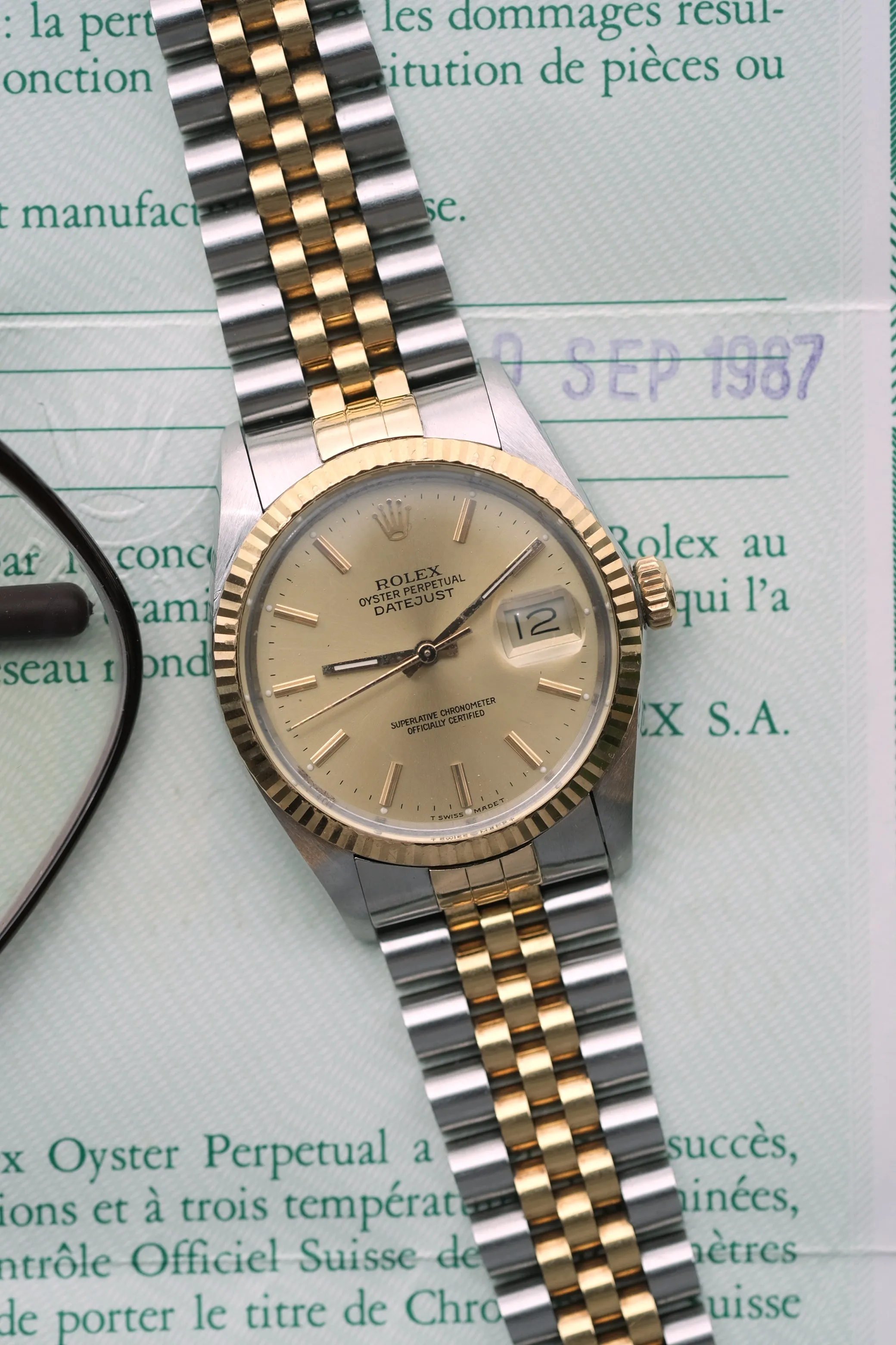 Rolex Datejust 16013 Two-Tone w/Papers - 1987