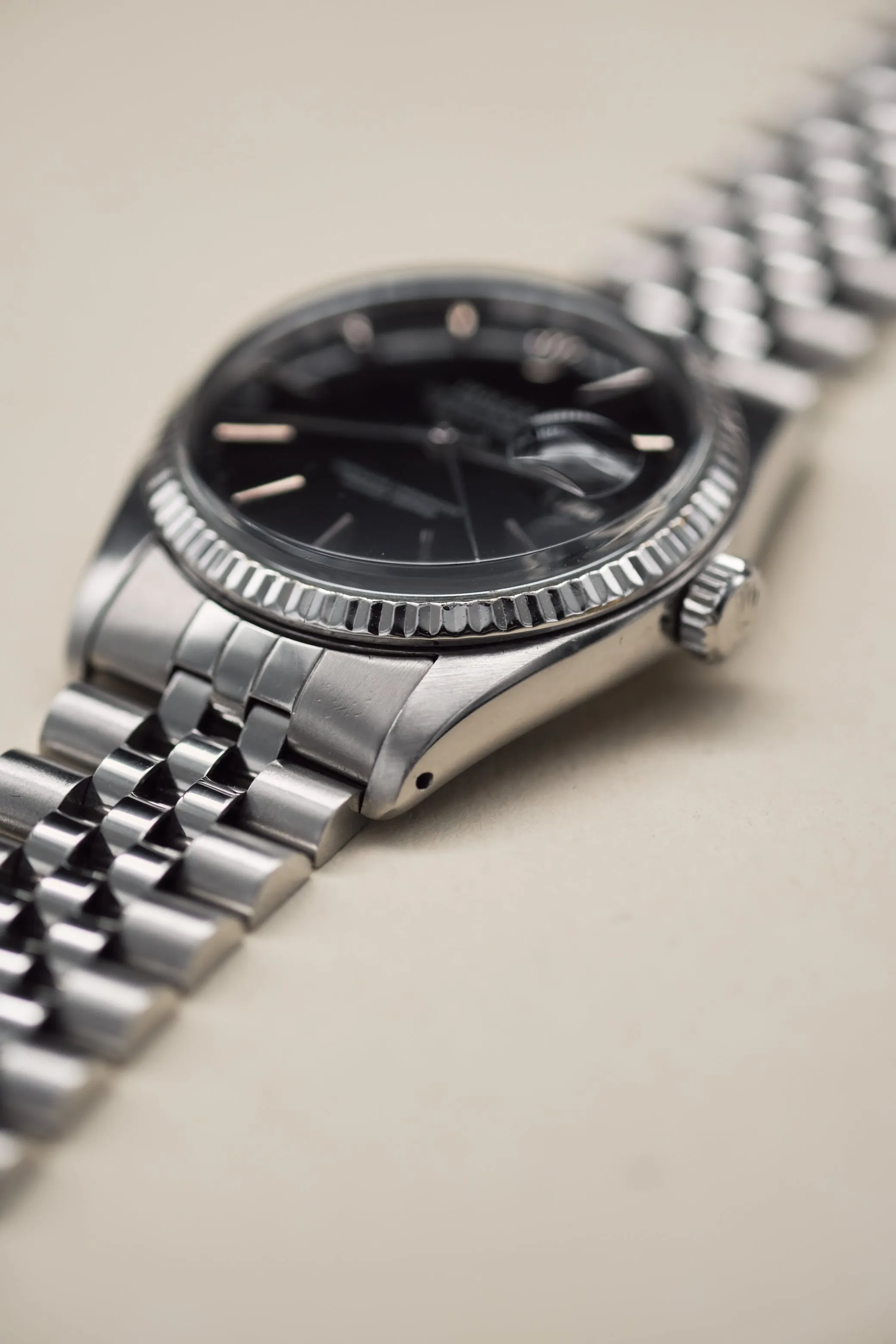 Rolex Datejust 16014 Glossy Black Dial 'Pumpkin' Patina - 1978