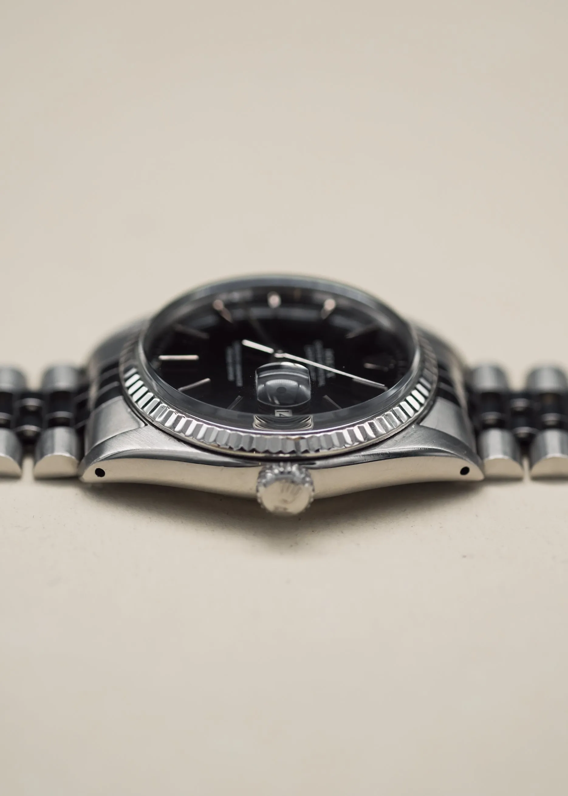 Rolex Datejust 16014 Glossy Black Dial 'Pumpkin' Patina - 1978