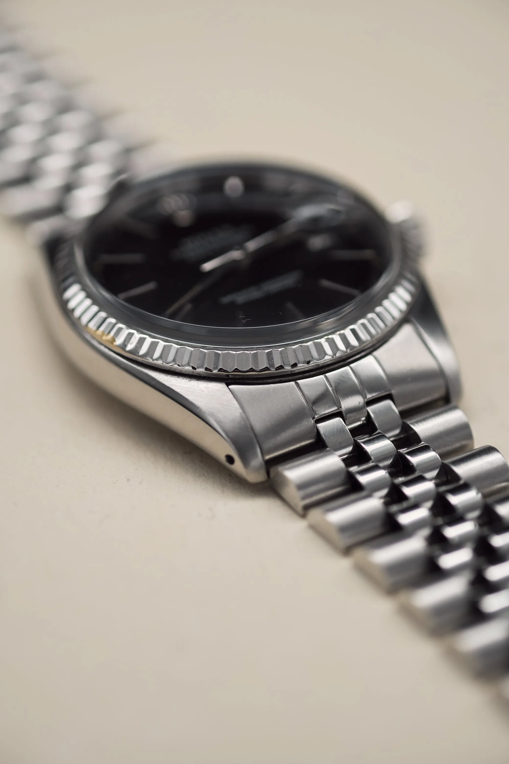 Rolex Datejust 16014 Glossy Black Dial 'Pumpkin' Patina - 1978