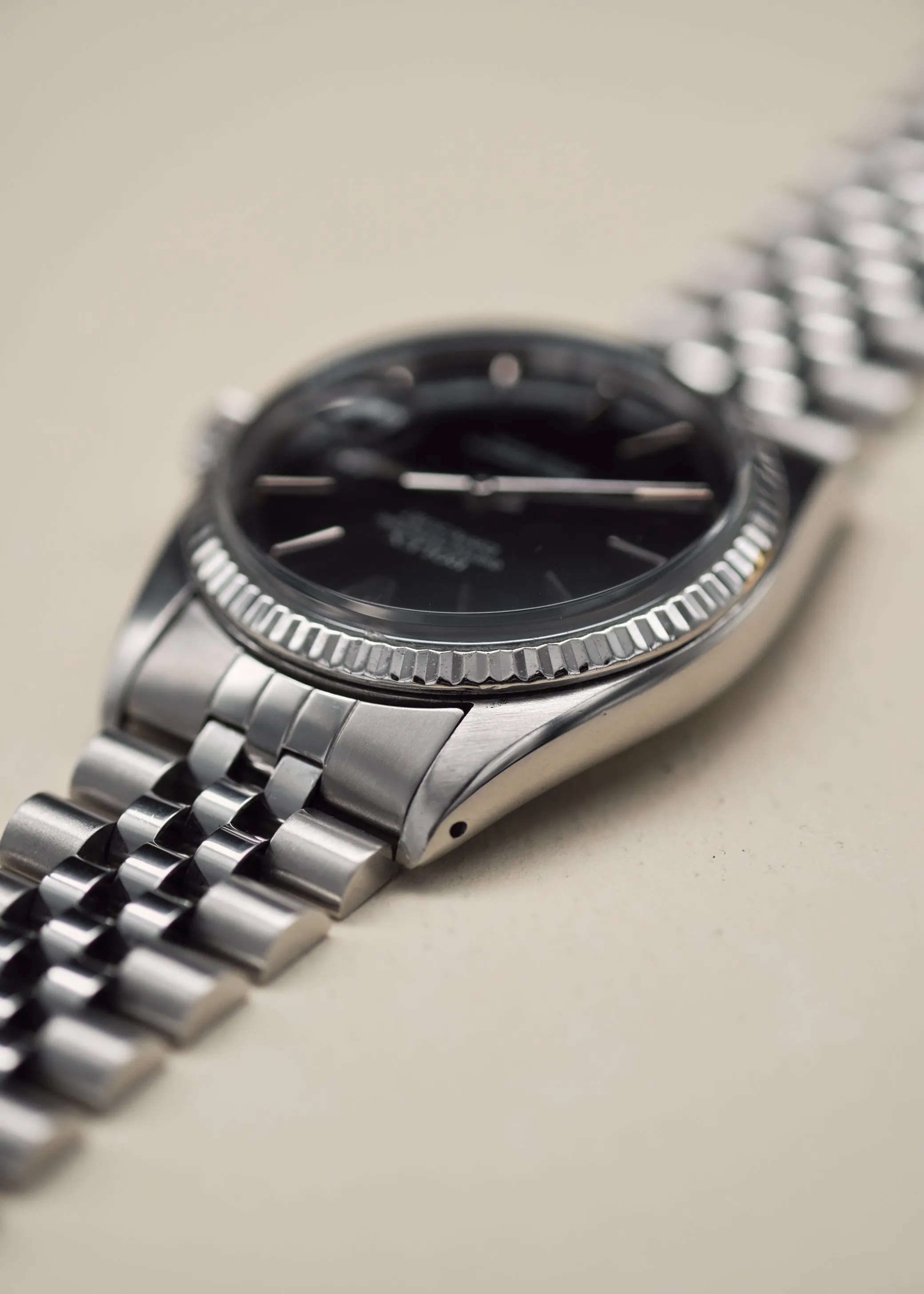 Rolex Datejust 16014 Glossy Black Dial 'Pumpkin' Patina - 1978