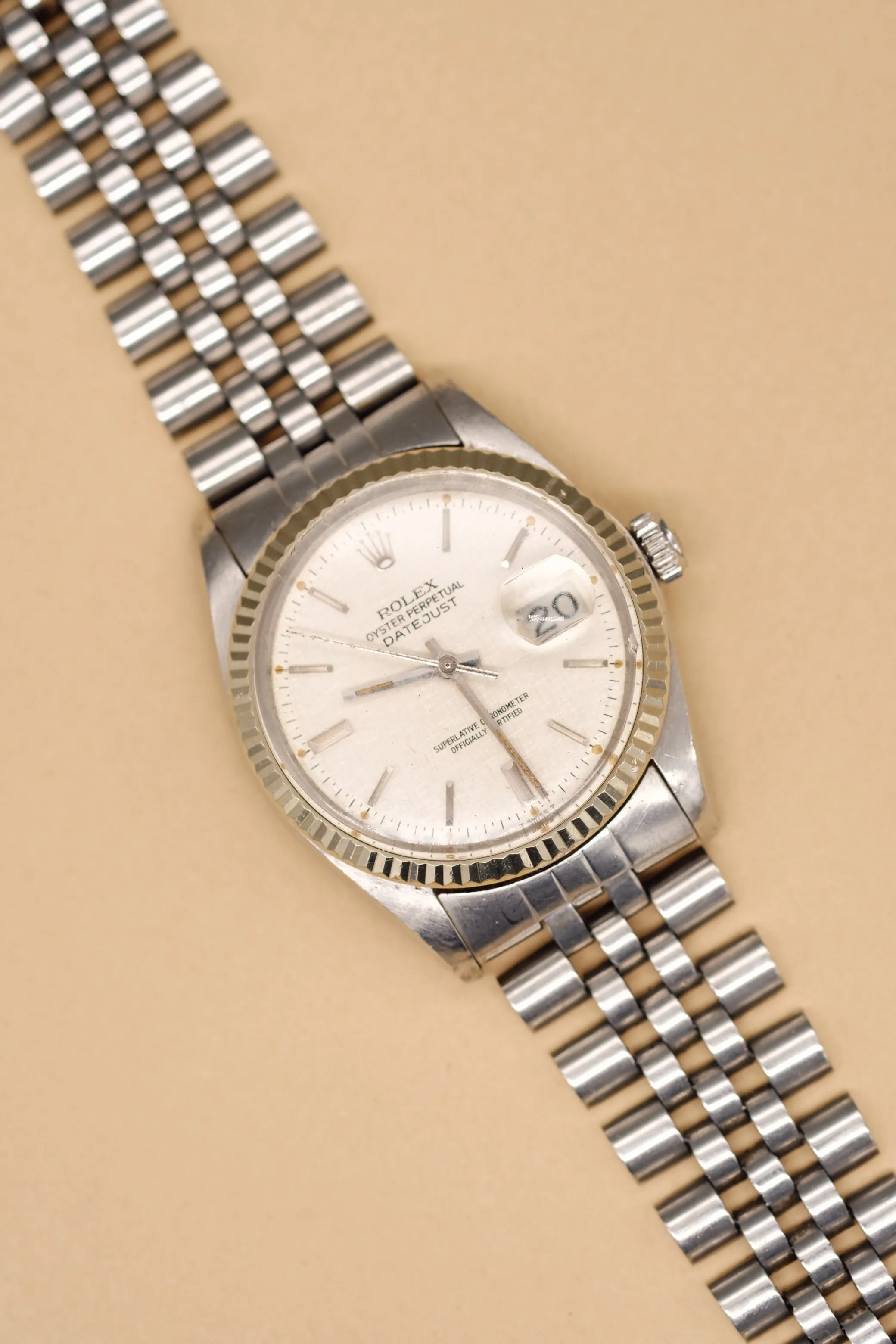 Rolex Datejust 16014 Linen Dial Orange Patina - 1982