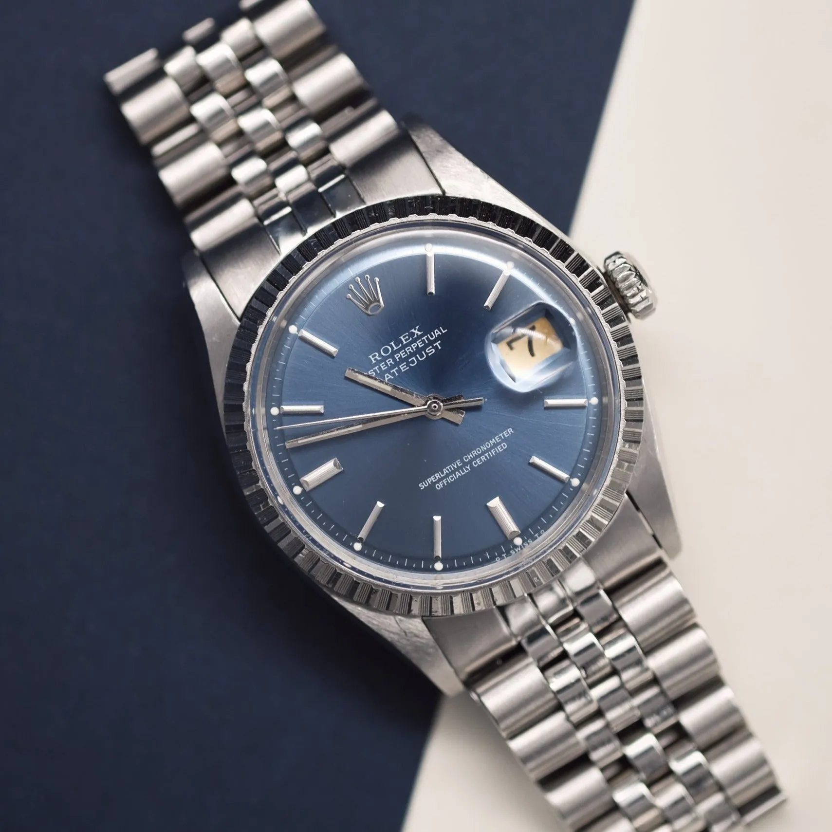 Rolex Datejust 1603 Blue Sigma Dial - 1974