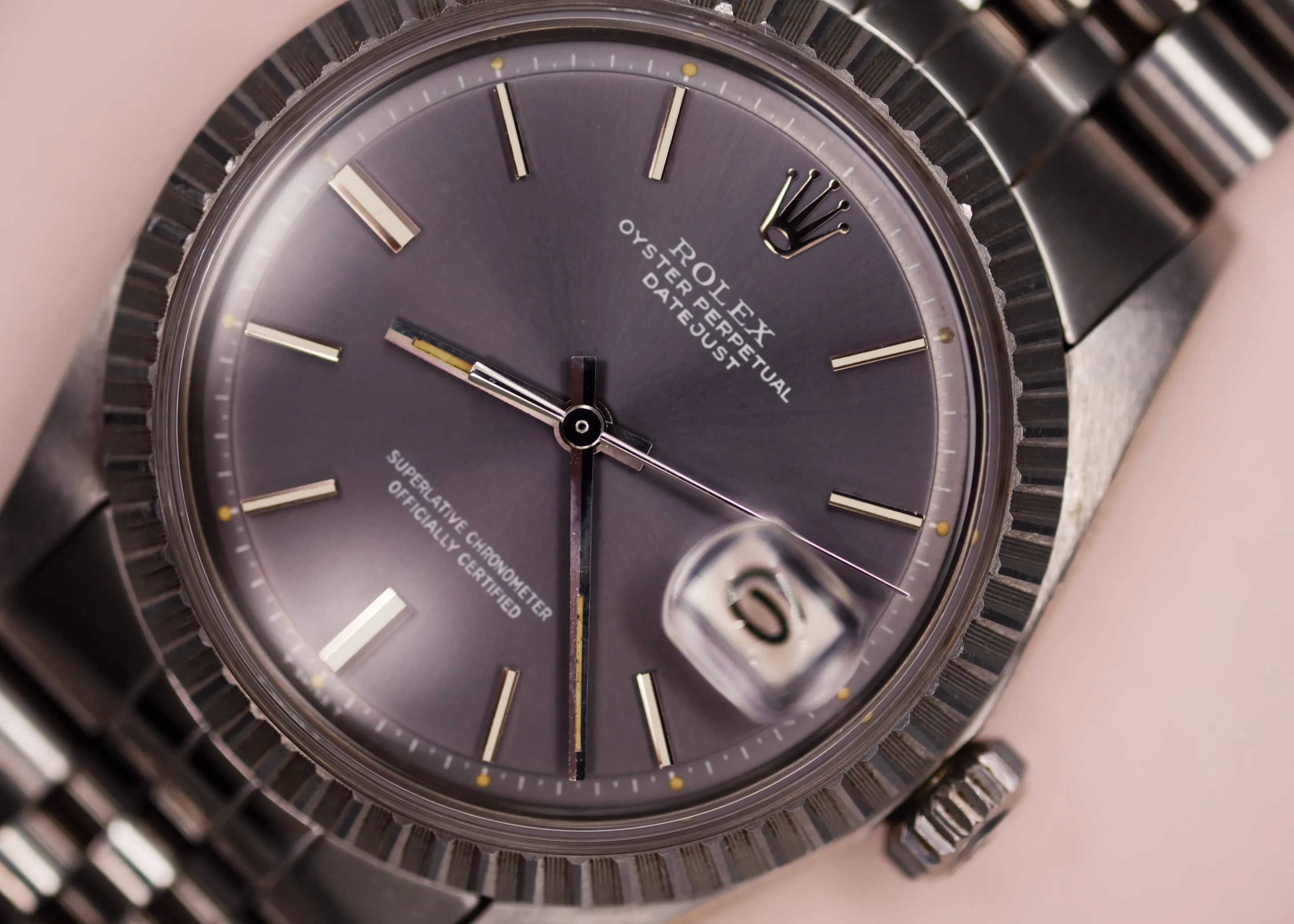 Rolex Datejust 1603 Lavender Dial Unpolished - 1978