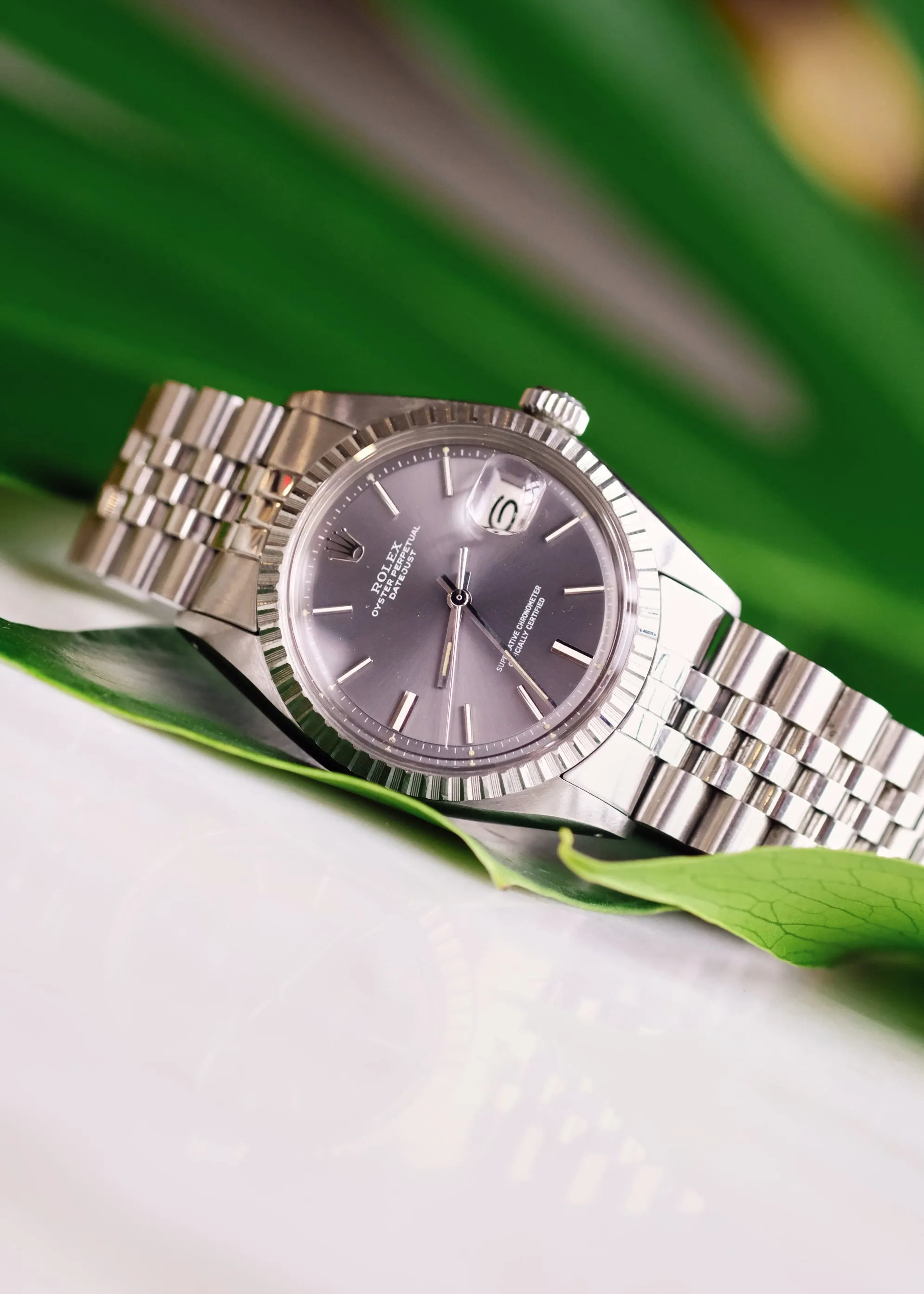 Rolex Datejust 1603 Lavender Dial Unpolished - 1978