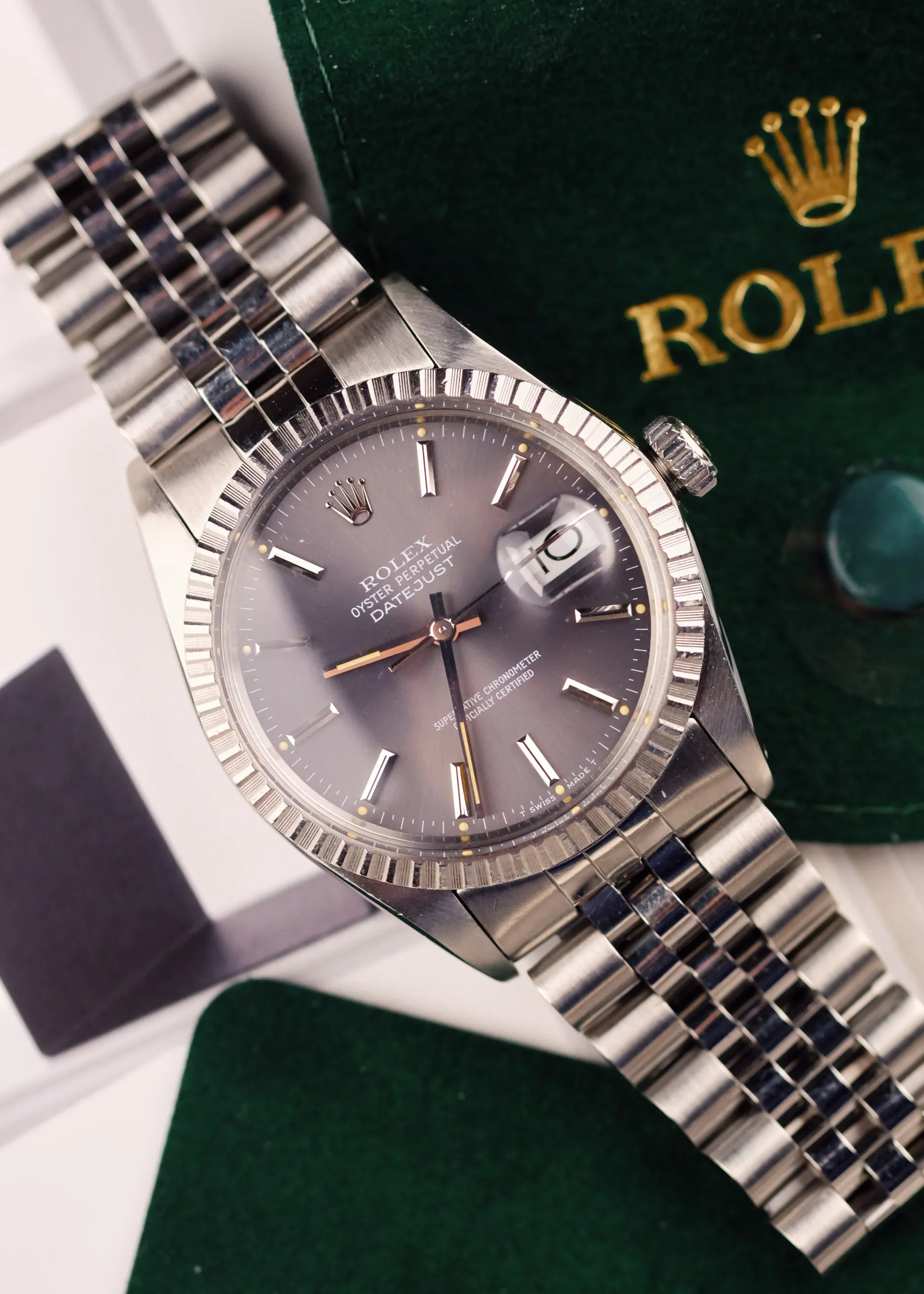 Rolex Datejust 16030 Grey Dial Unpolished - 1986