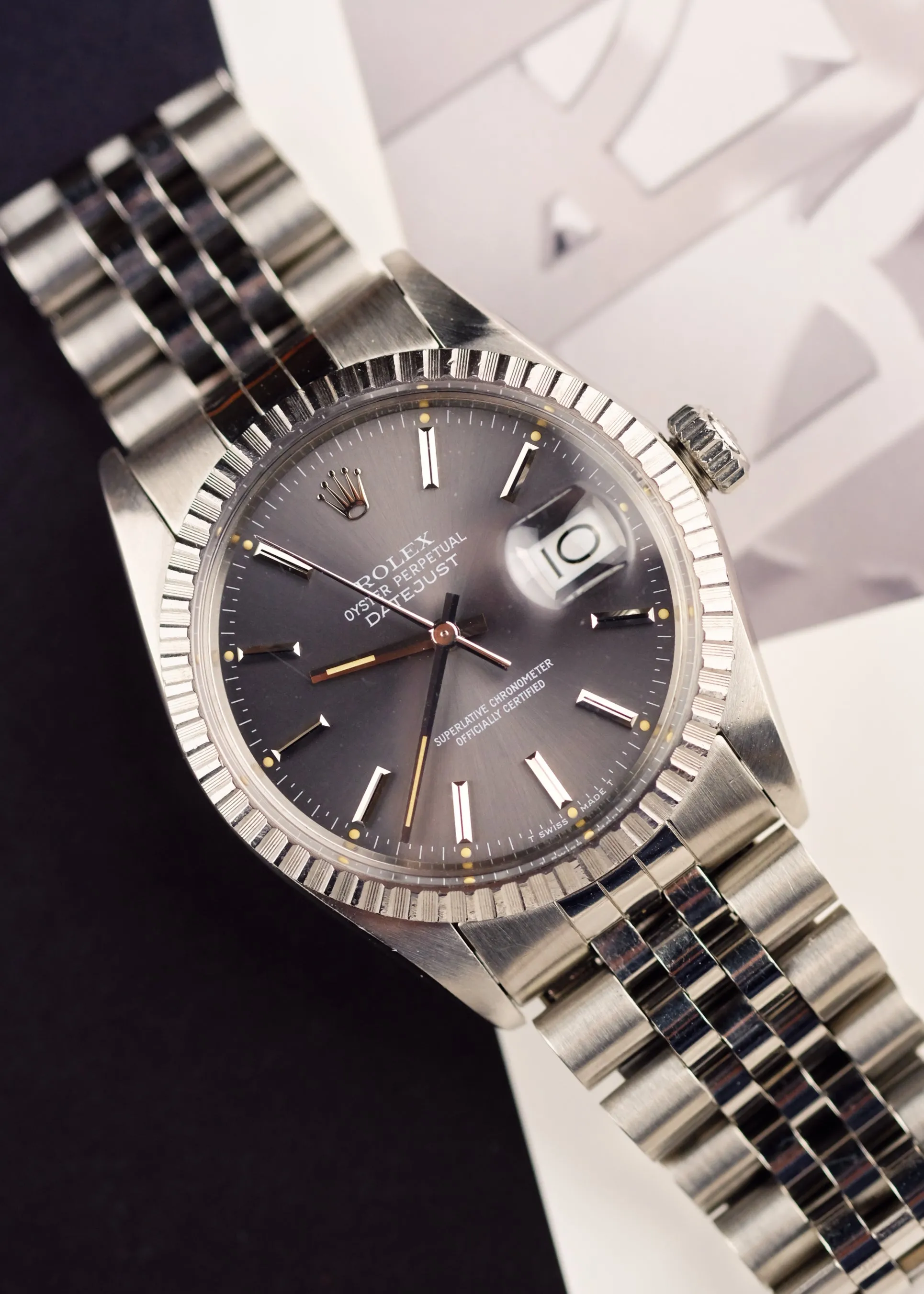 Rolex Datejust 16030 Grey Dial Unpolished - 1986