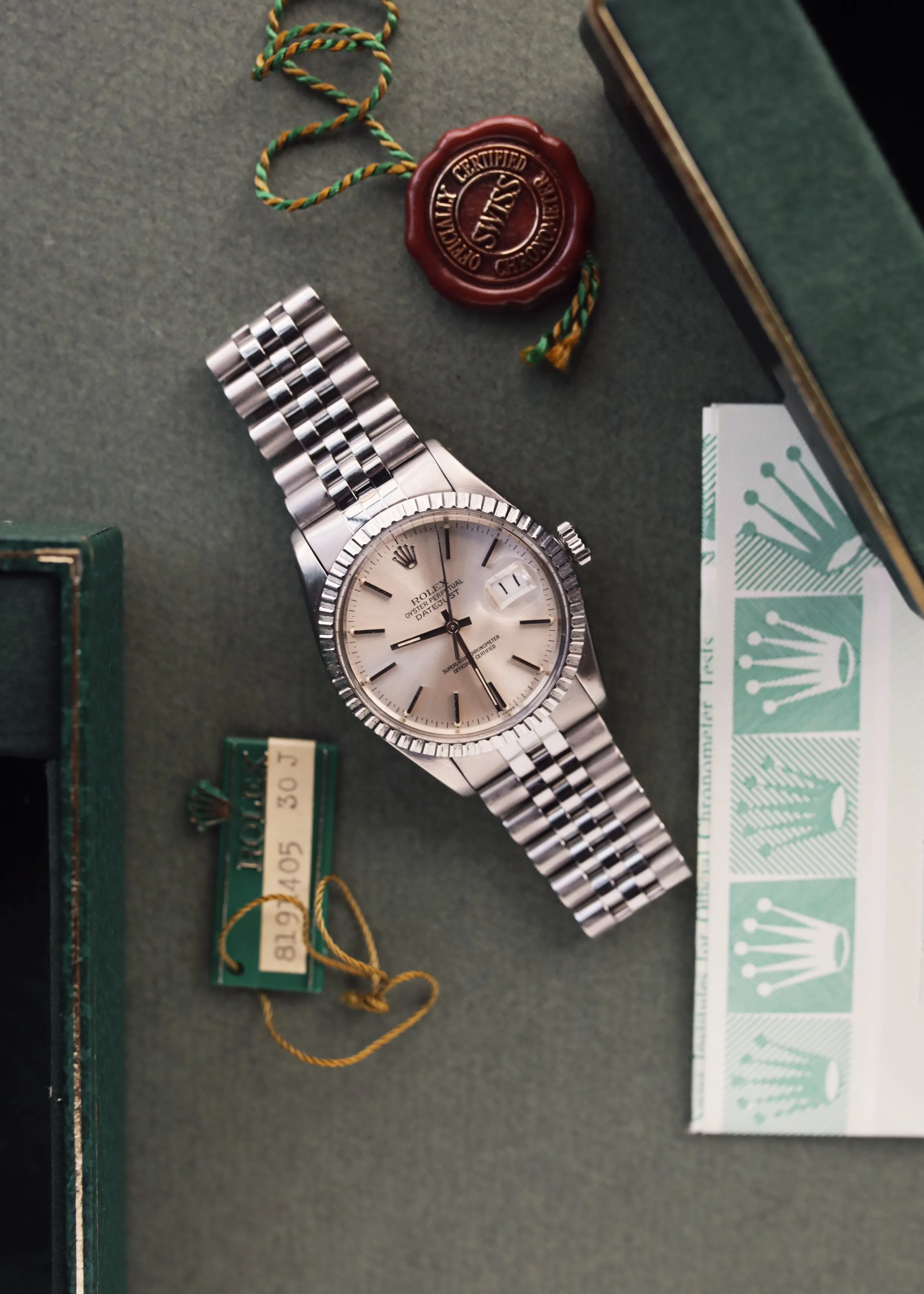 Rolex Datejust 16030 Silver Dial Full Set - 1984