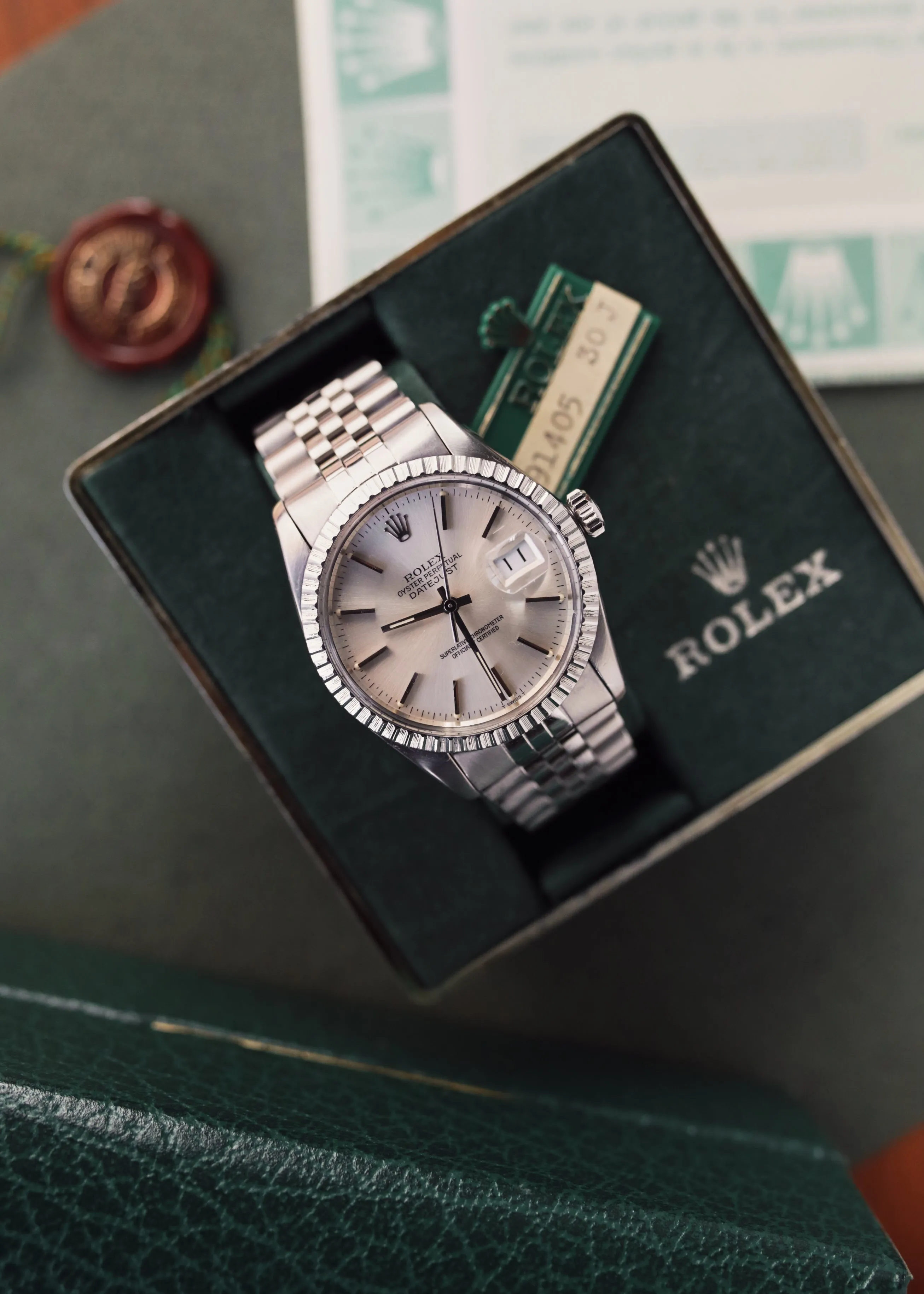 Rolex Datejust 16030 Silver Dial Full Set - 1984