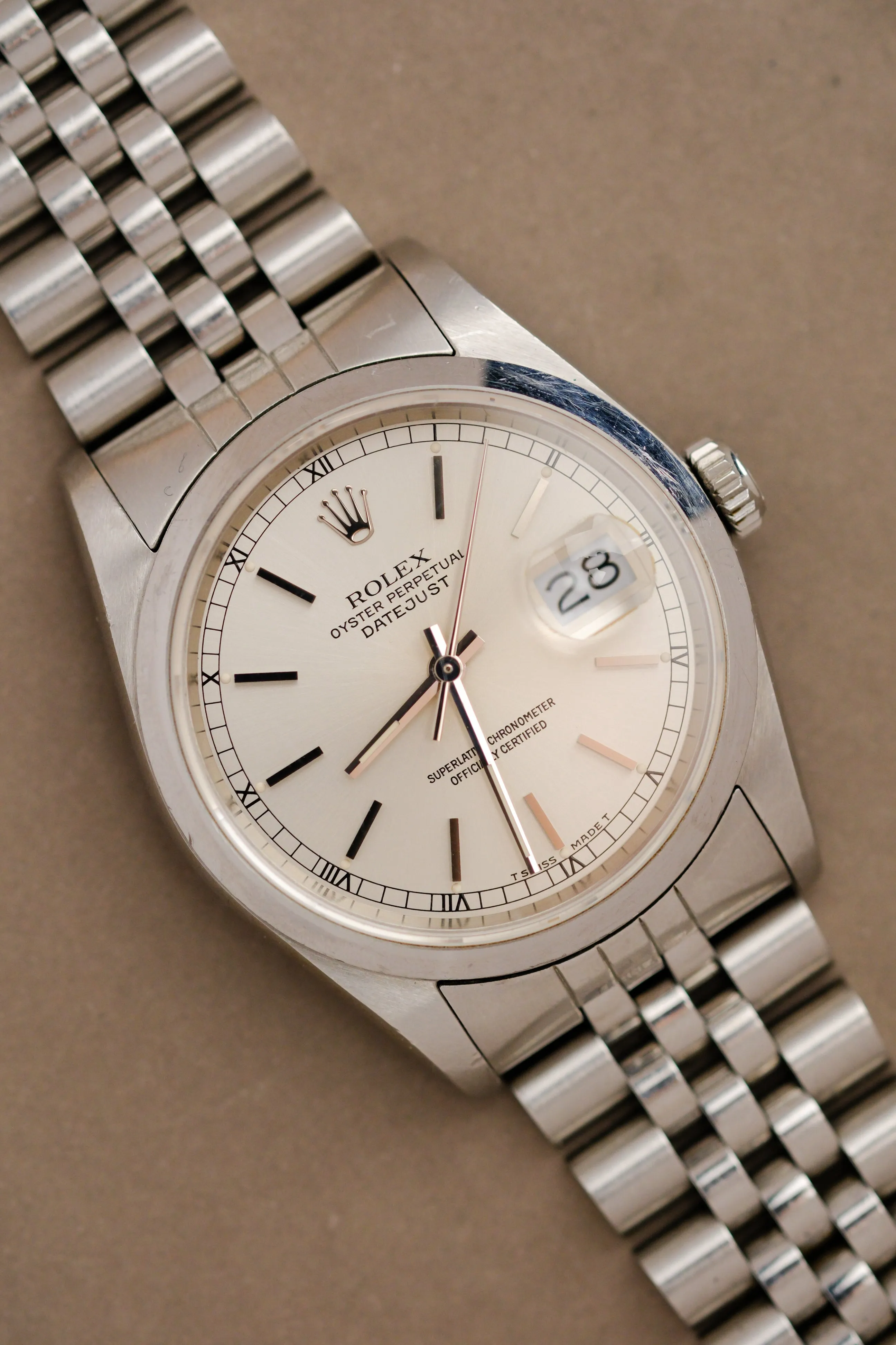 Rolex Datejust 16200 Roman Chapter Ring w/Papers - 1987