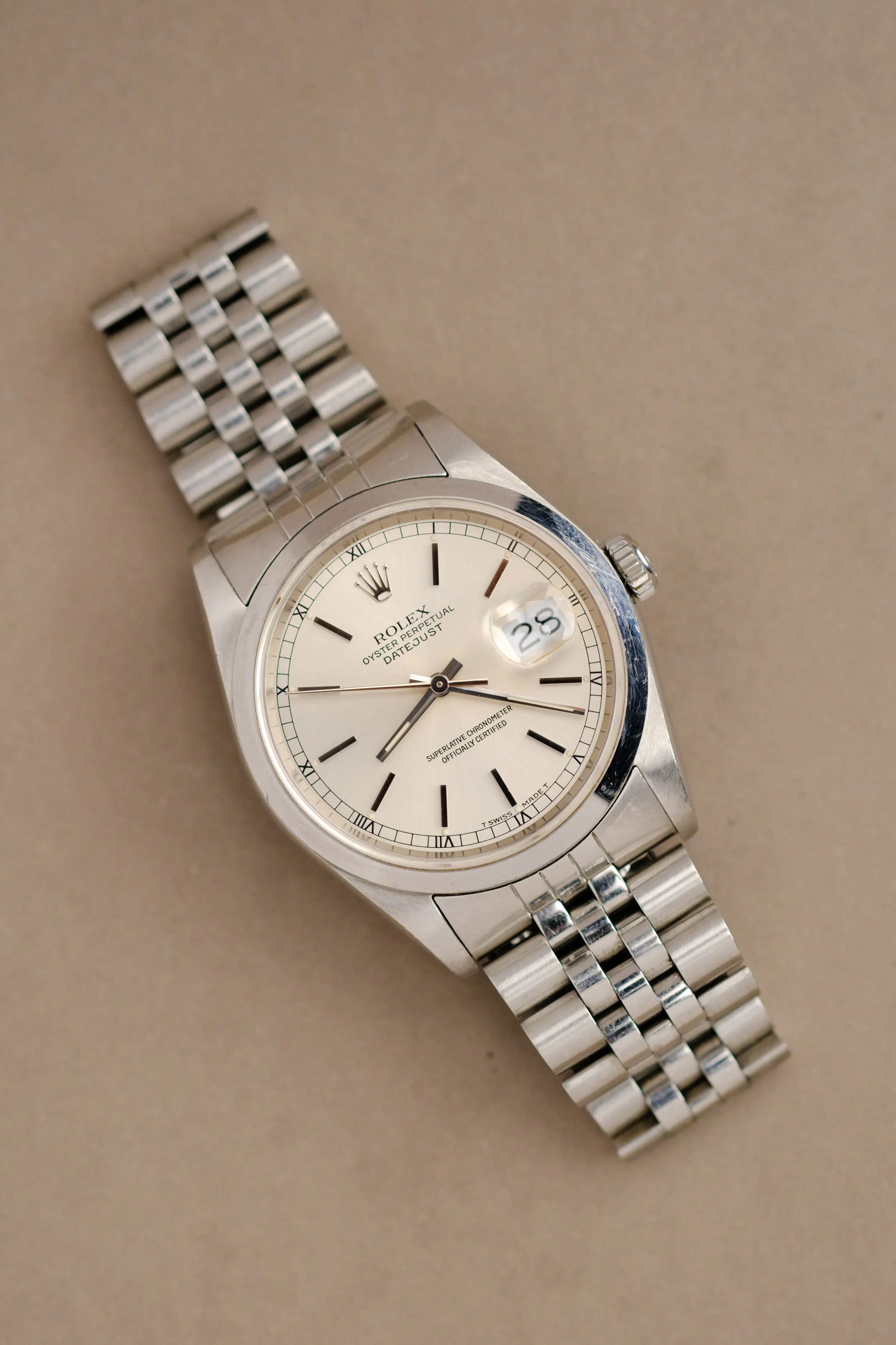 Rolex Datejust 16200 Roman Chapter Ring w/Papers - 1987