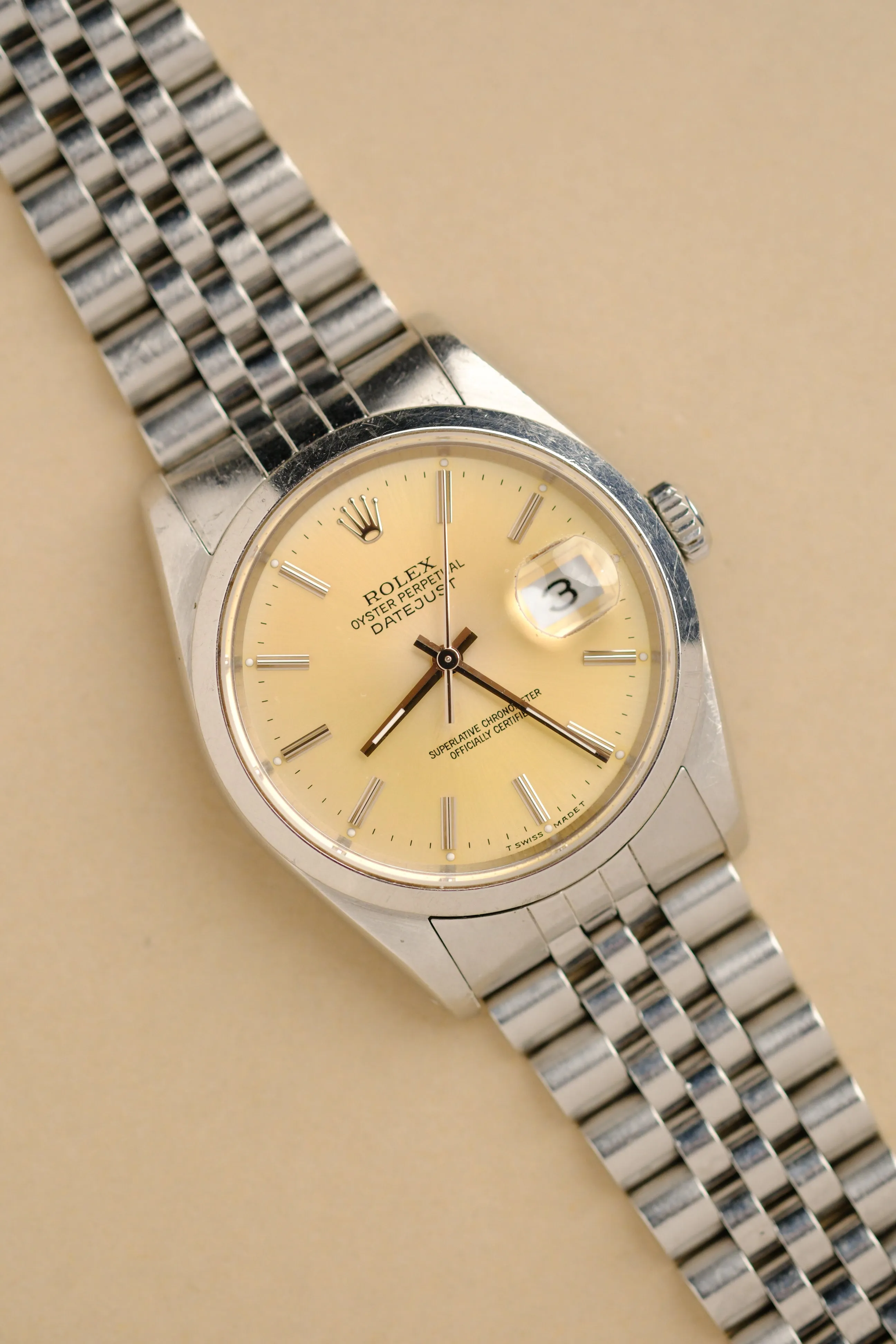 Rolex Datejust 16200 Sun-Kissed Dial w/RSC - 1990