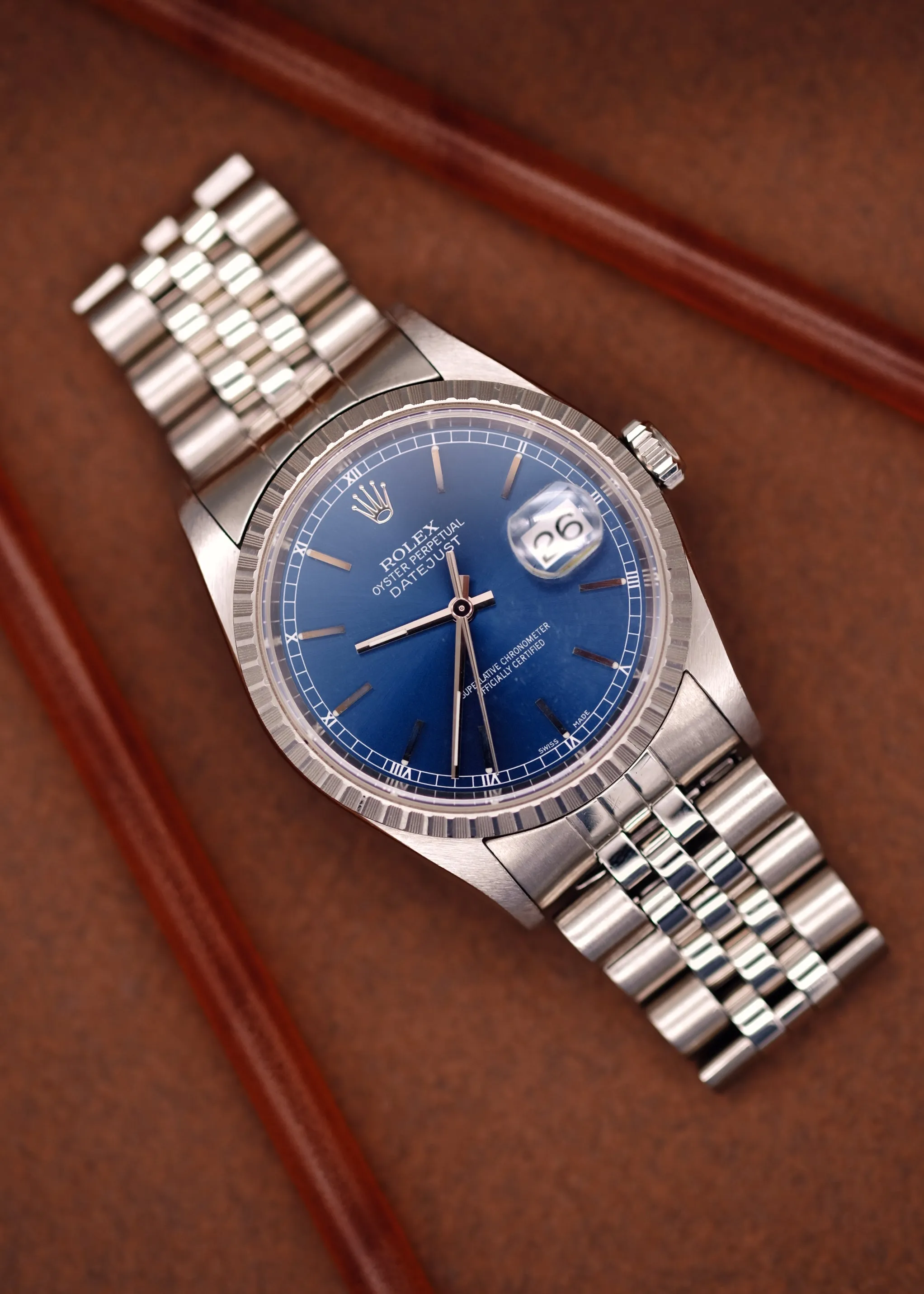 Rolex Datejust 16220 Blue Roman Dial - 2001