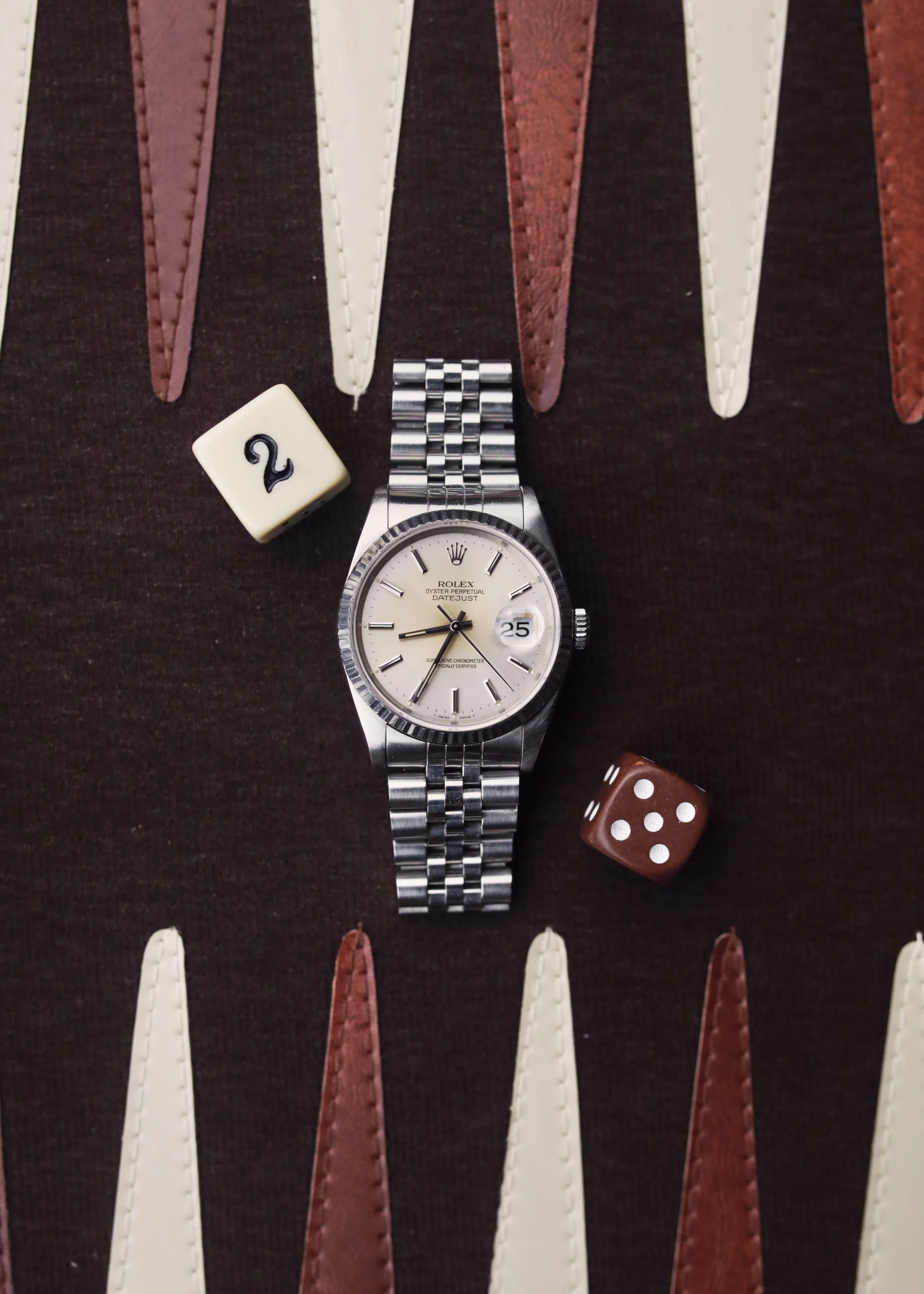 Rolex Datejust 16234 Silver Tropical Dial - 1991