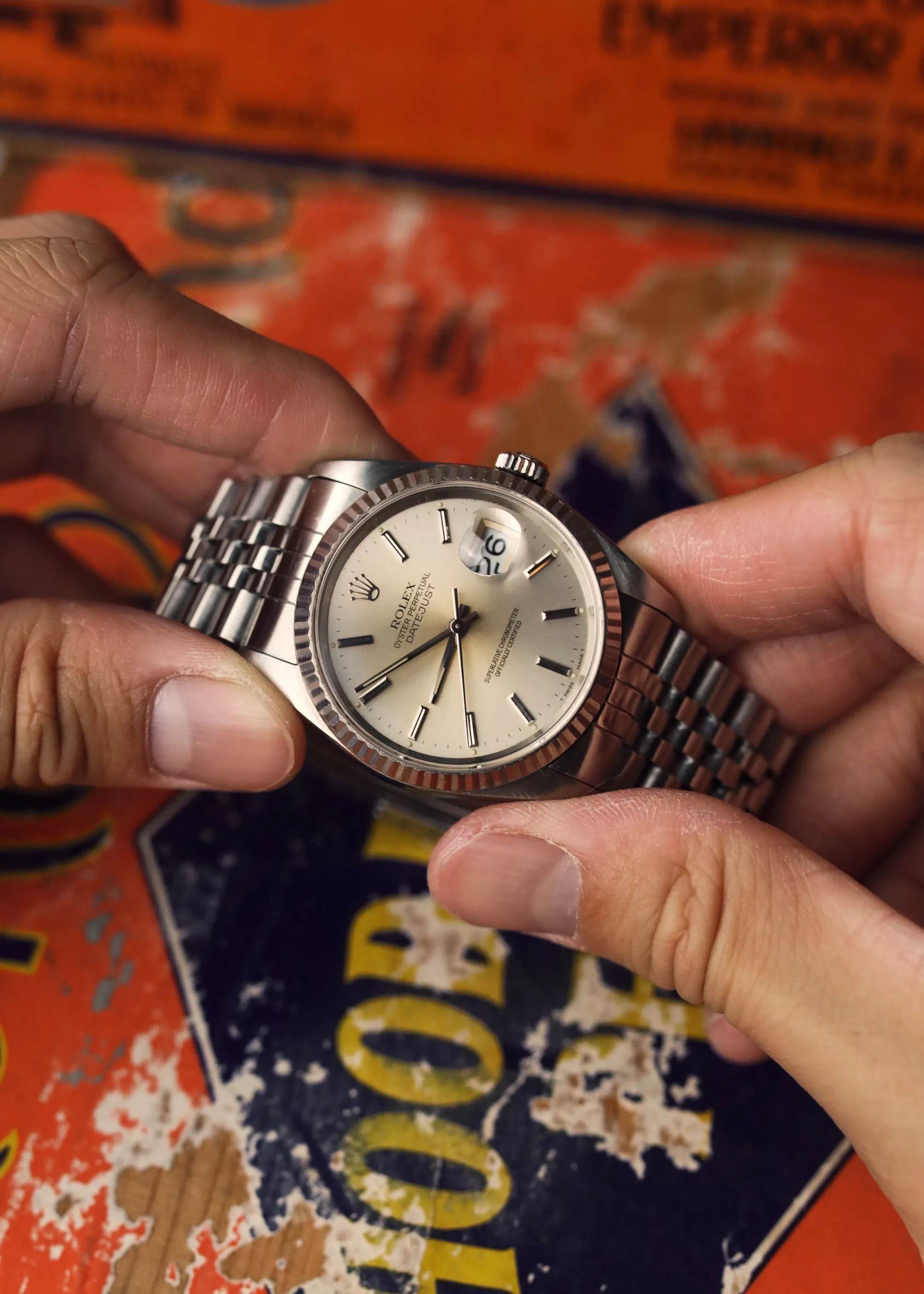 Rolex Datejust 16234 Silver Tropical Dial - 1991