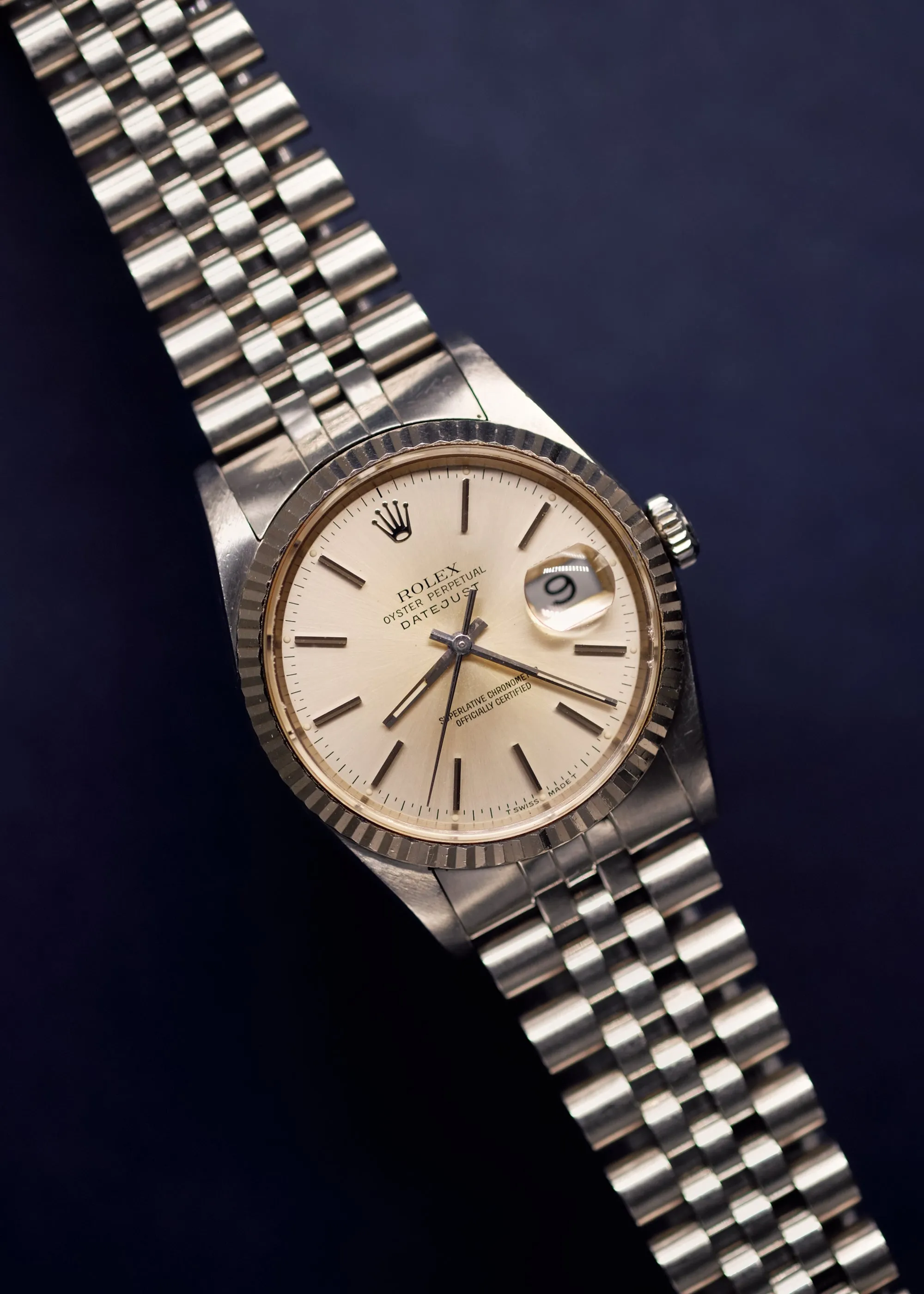 Rolex Datejust 16234 Silver Tropical Dial Unpolished - 1990