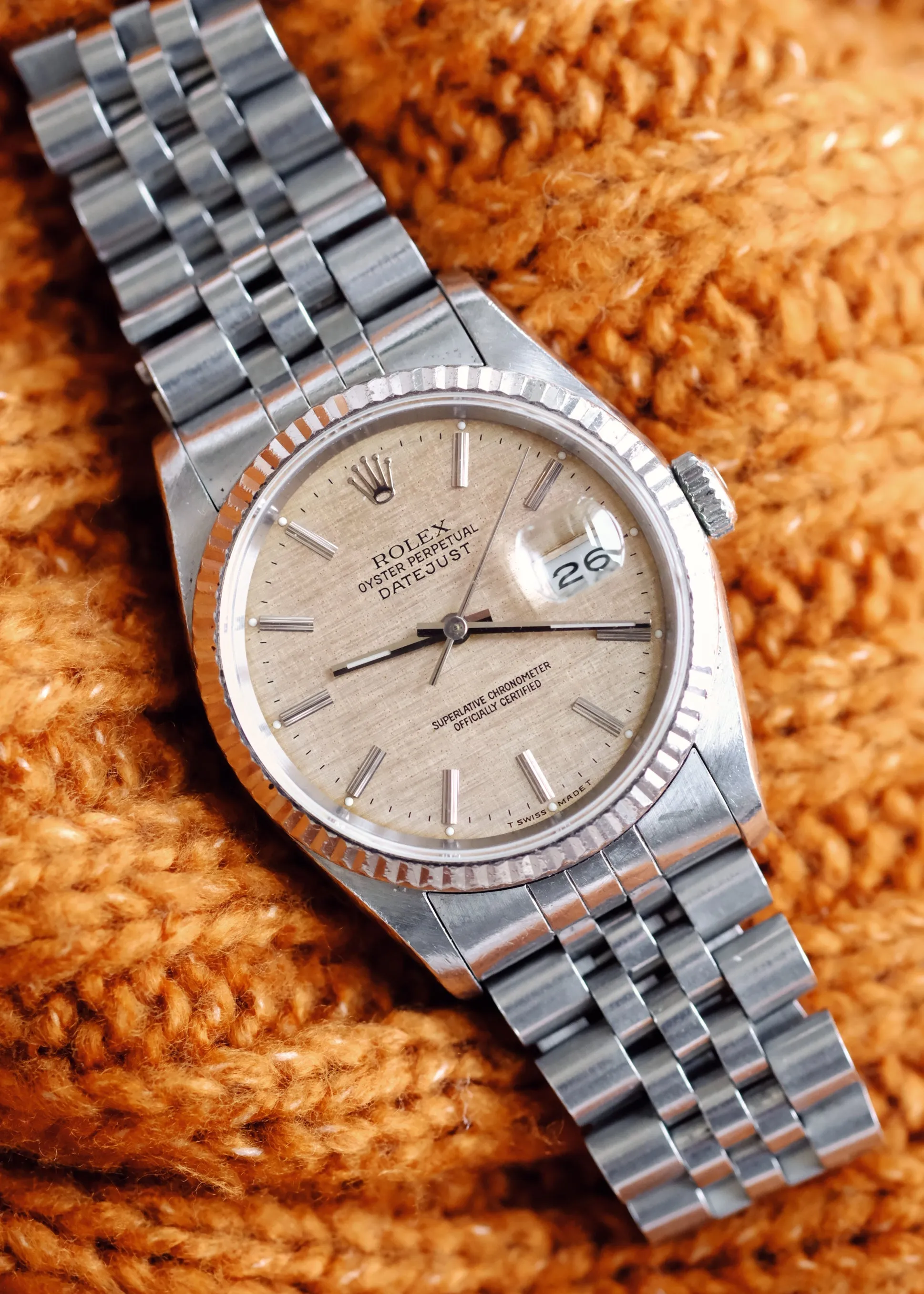 Rolex Datejust 16234 Tropical Linen Dial Unpolished  - 1991