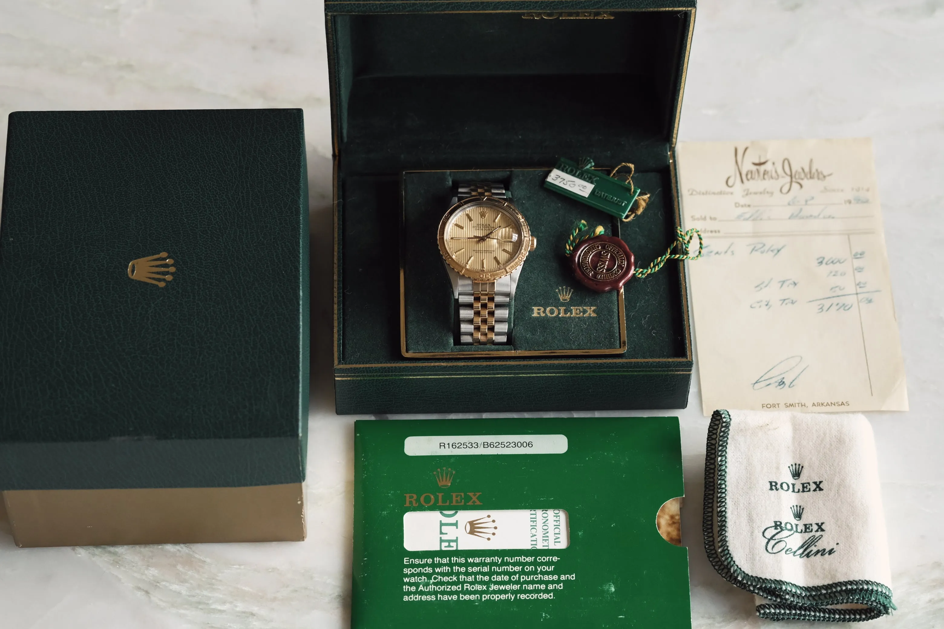 Rolex Datejust 16253 Turn-O-Graph Tapestry Dial Full Set - 1987