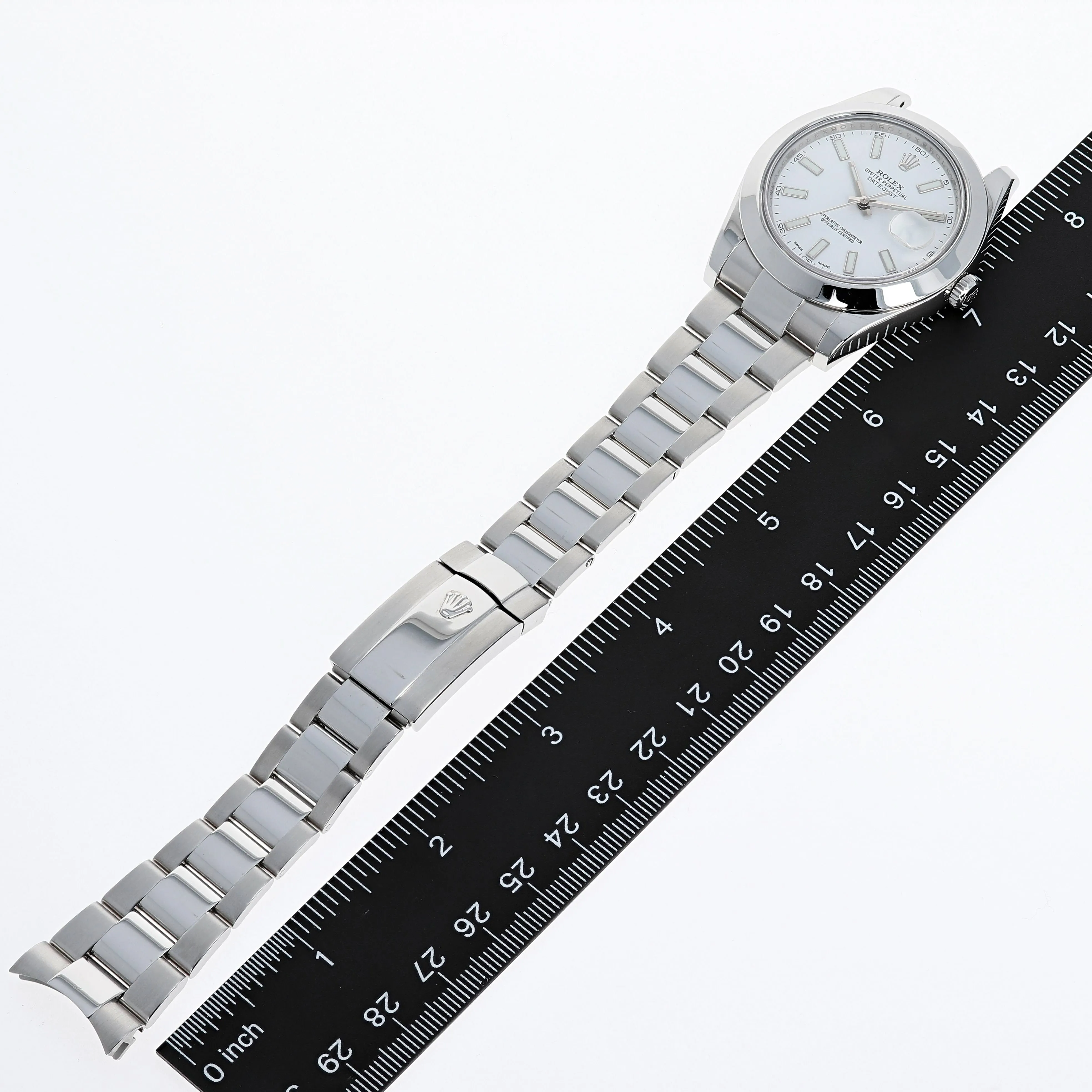 Rolex Datejust II 116300 White Stick 2015 Papers Box Oyster Steel 41 mm
