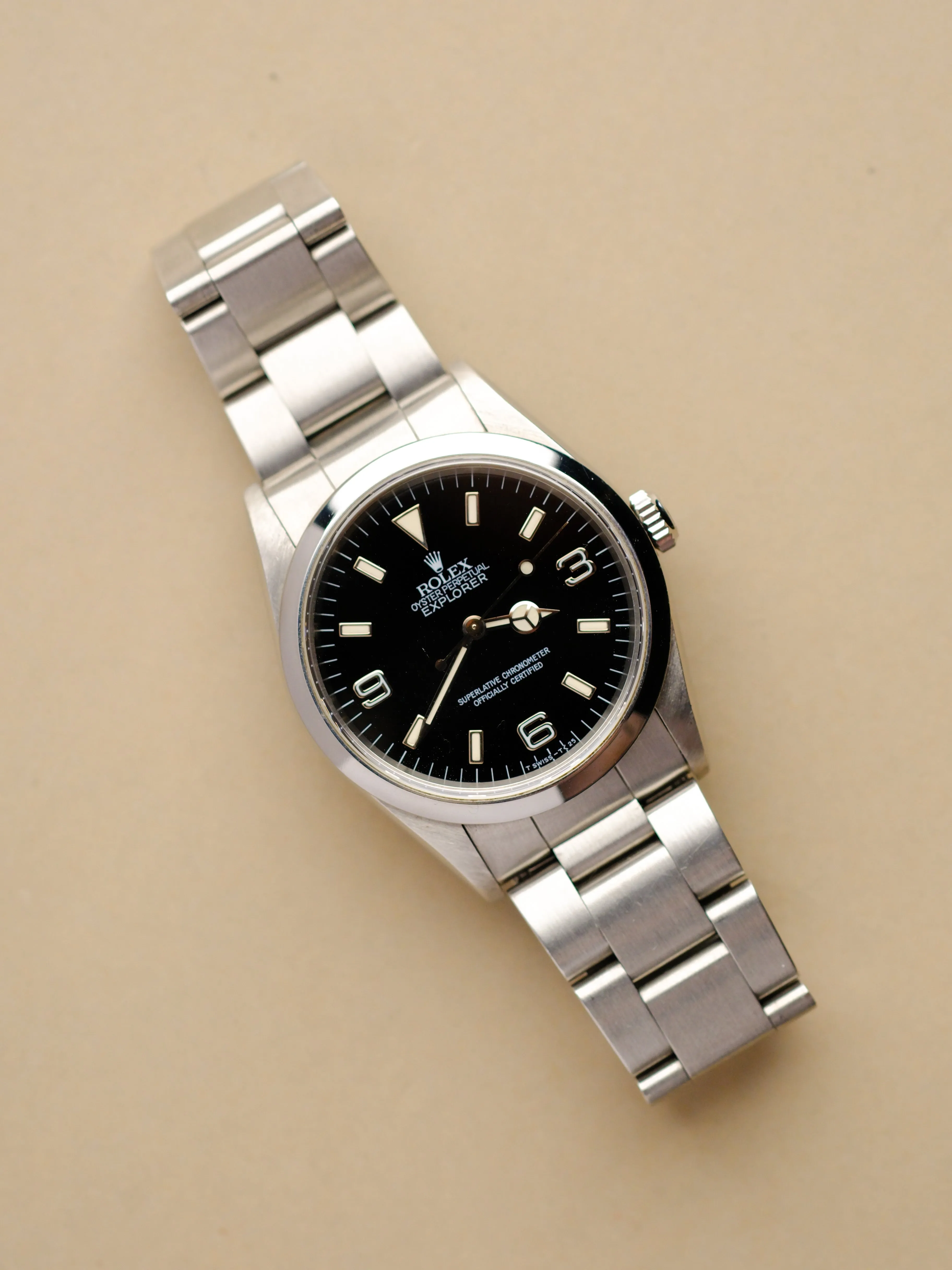 Rolex Explorer i 14270 Crazed Cream Tritium Patina Dial - 1997
