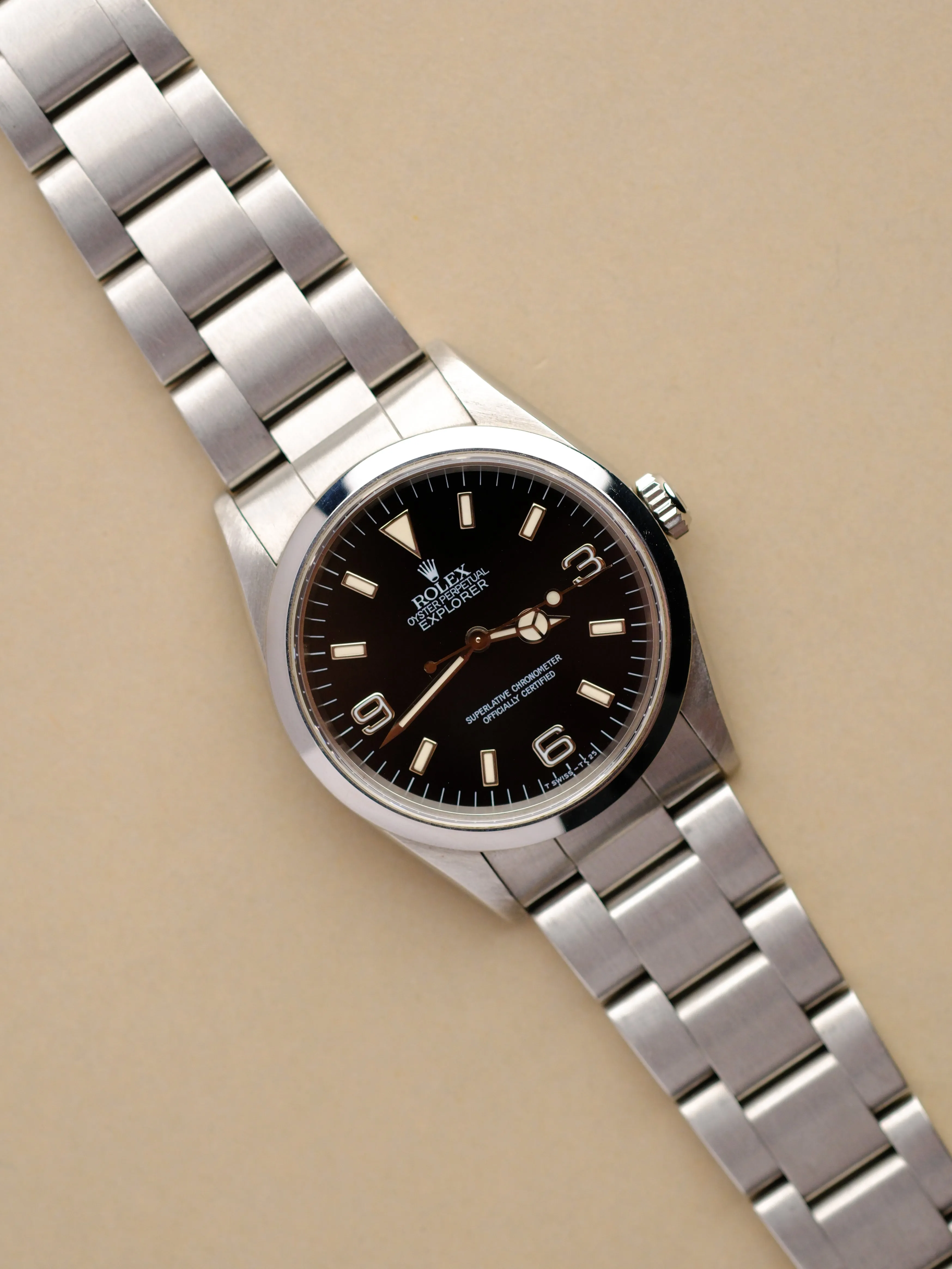 Rolex Explorer i 14270 Crazed Cream Tritium Patina Dial - 1997