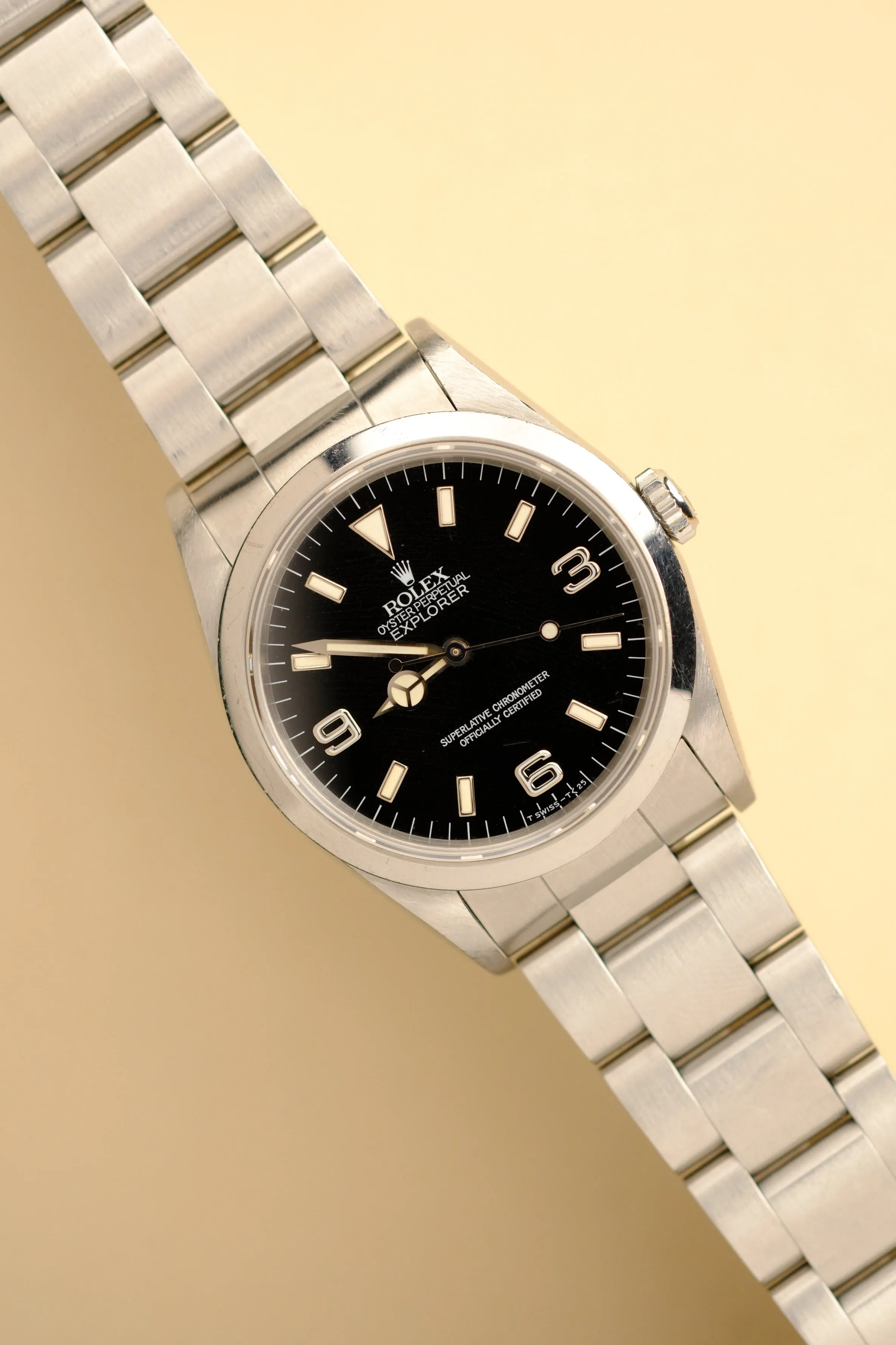 Rolex Explorer I 14270 Light Cream Patina Crazed Dial - 1991