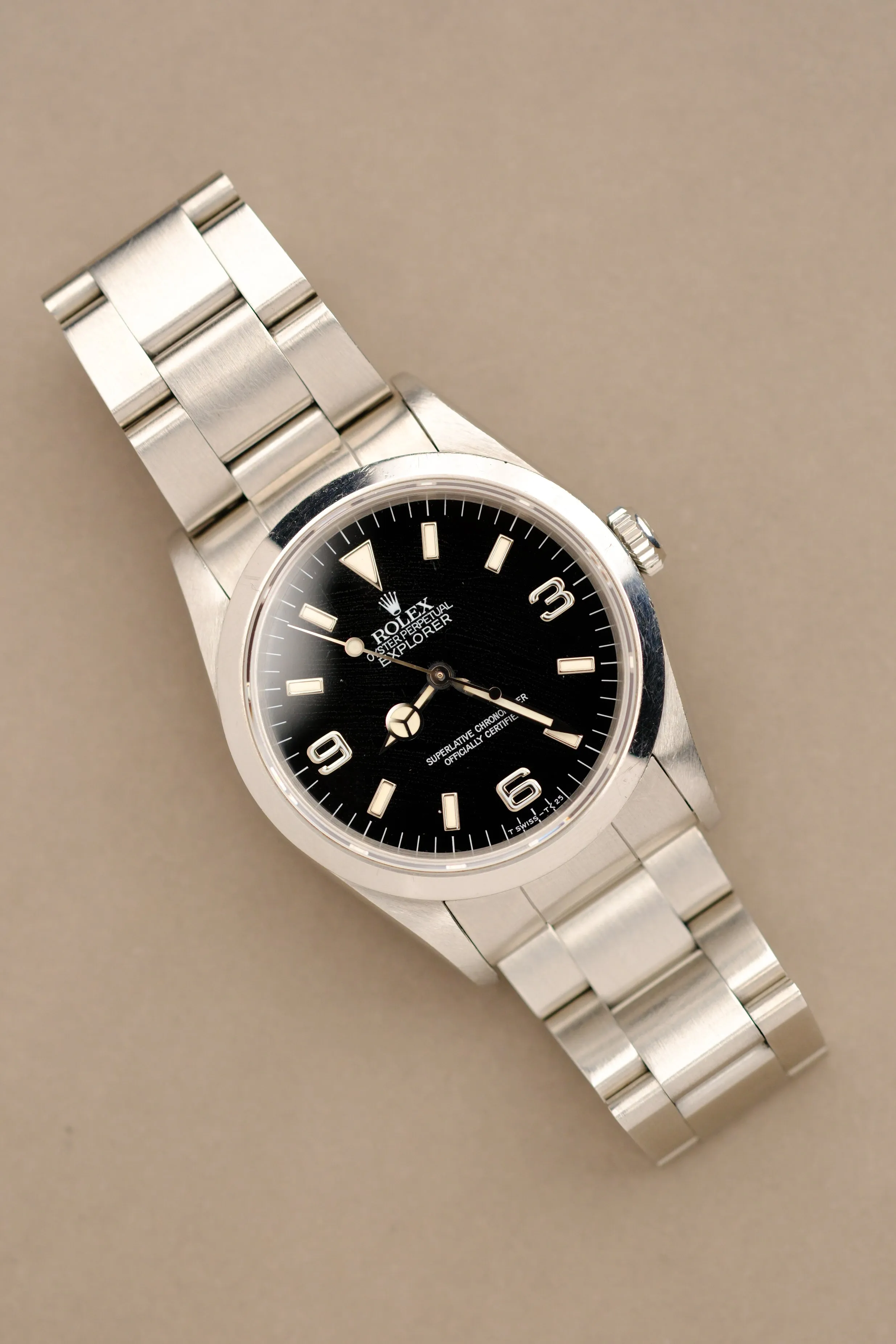 Rolex Explorer I 14270 Light Cream Patina Crazed Dial - 1991