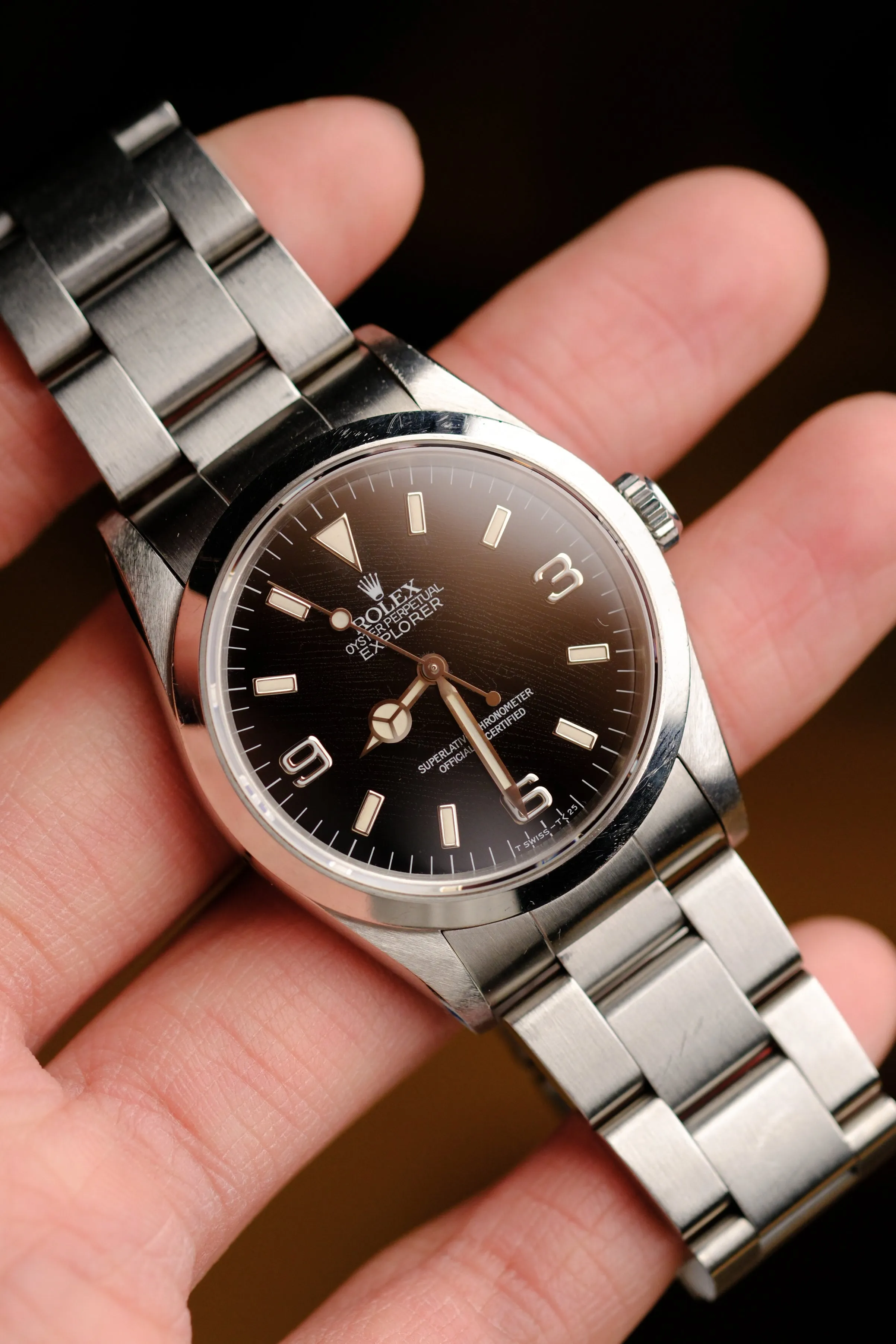Rolex Explorer I 14270 Light Cream Patina Crazed Dial - 1991
