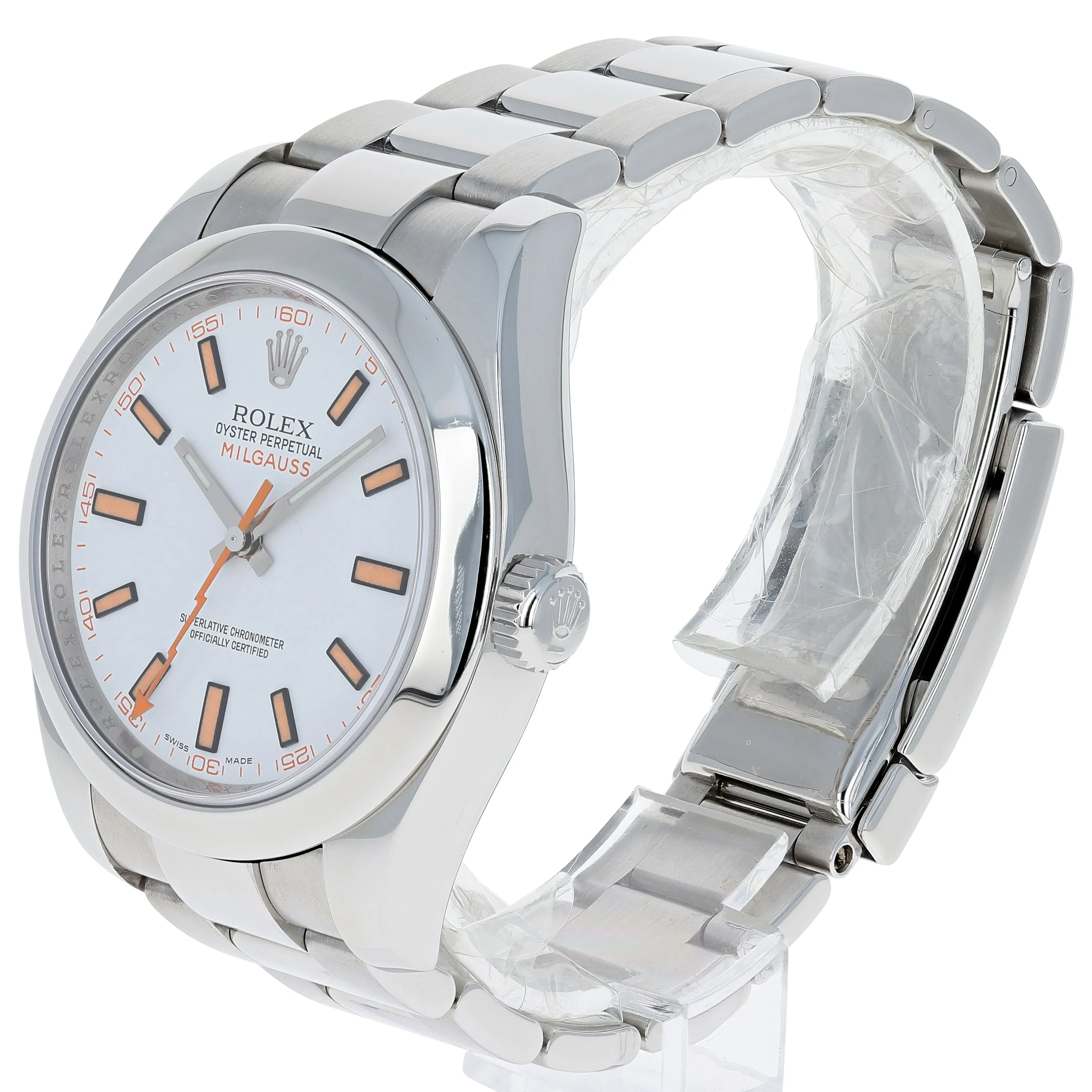 Rolex Milgauss 116400 White 2009 Box Papers Full Set Steel 40 mm