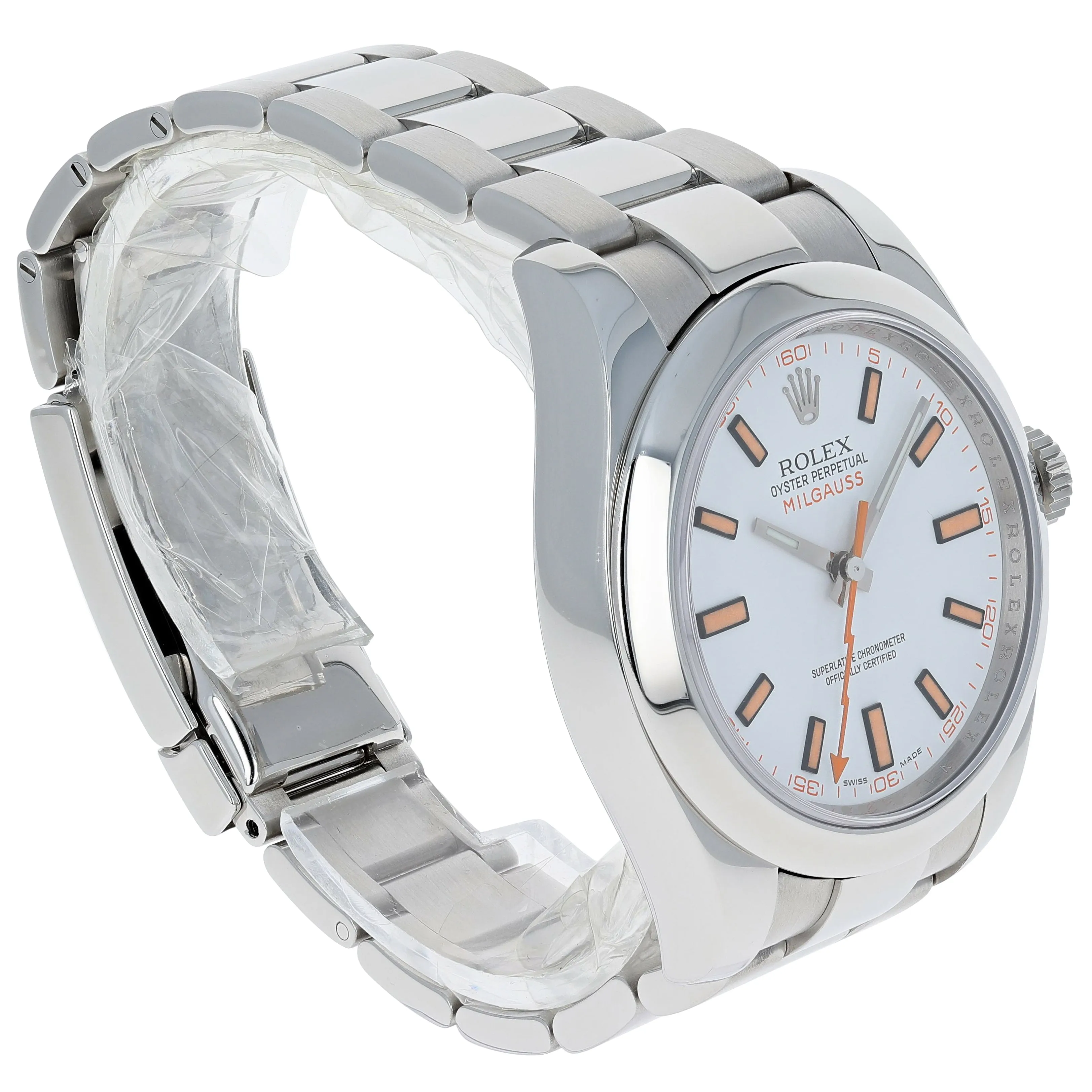 Rolex Milgauss 116400 White 2009 Box Papers Full Set Steel 40 mm