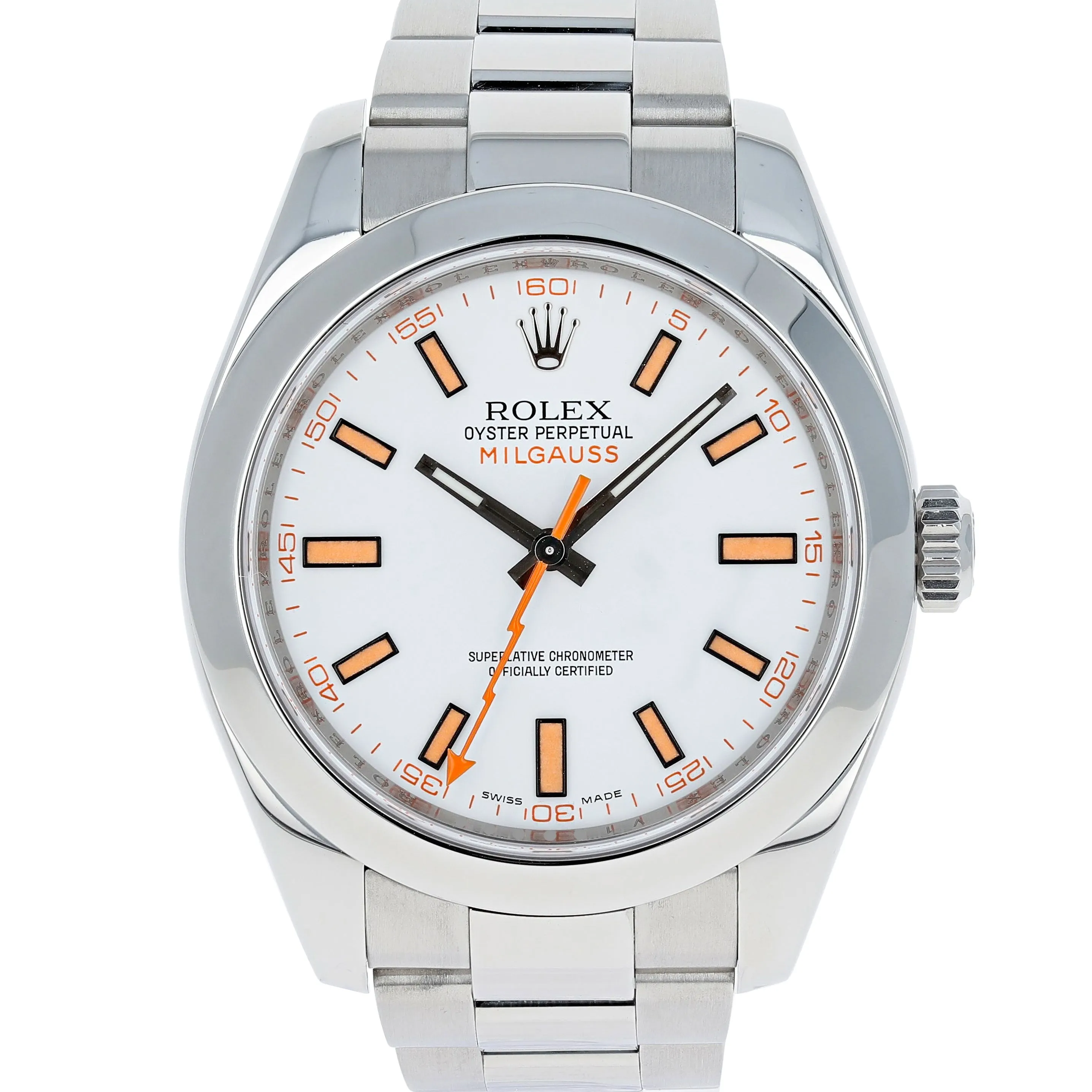 Rolex Milgauss 116400 White 2009 Box Papers Full Set Steel 40 mm