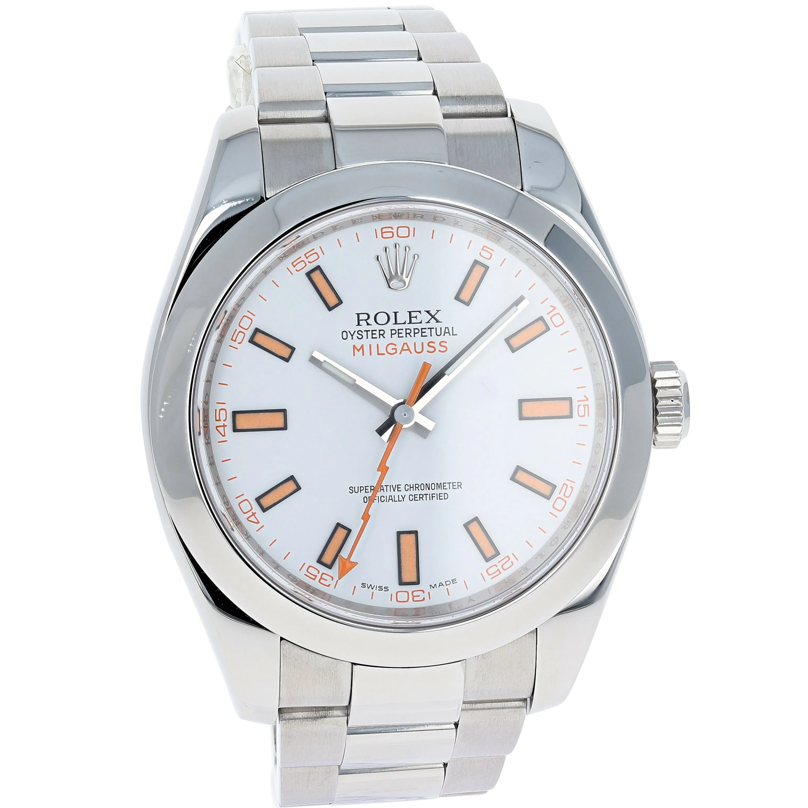 Rolex Milgauss 116400 White 2009 Box Papers Full Set Steel 40 mm