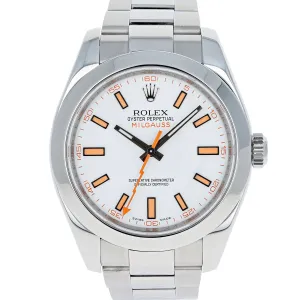 Rolex Milgauss 116400 White 2009 Box Papers Full Set Steel 40 mm