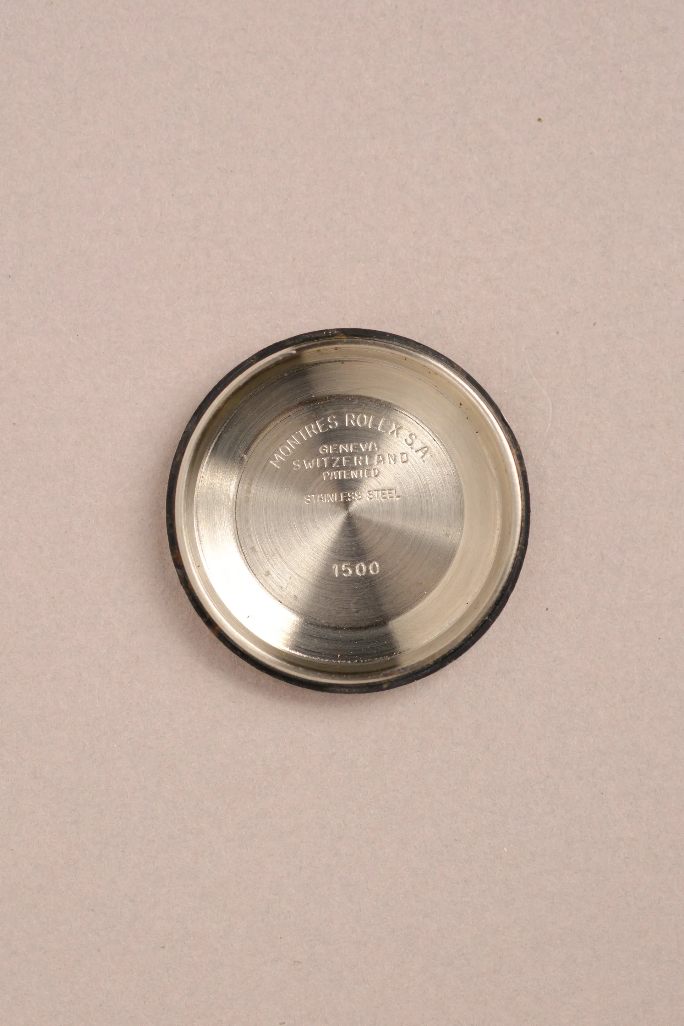 Rolex Oyster Perpetual 1500 Sigma Matte Black Cream Patina Dial w/Papers - 1978
