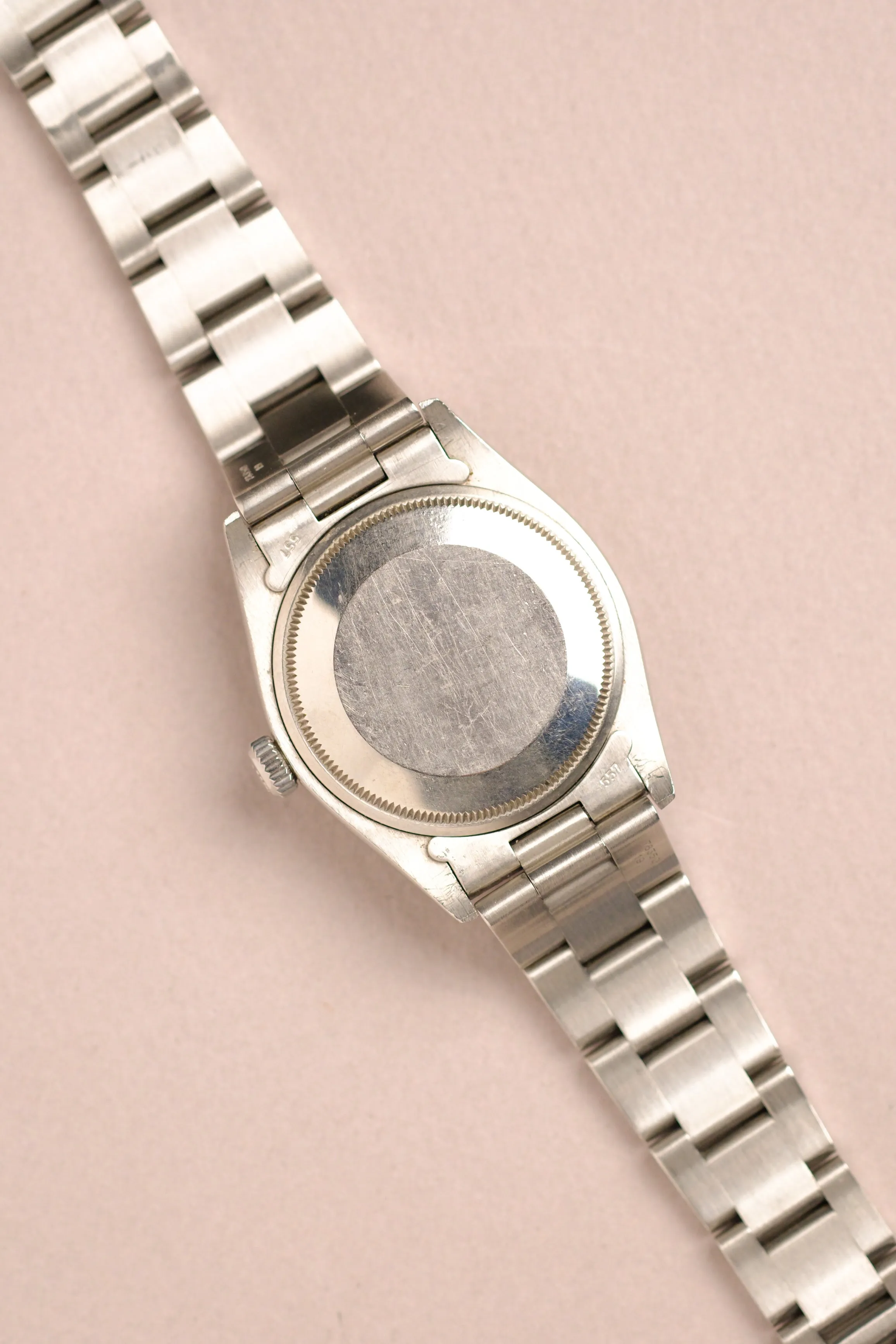 Rolex Oyster Perpetual 1500 Sigma Matte Black Cream Patina Dial w/Papers - 1978