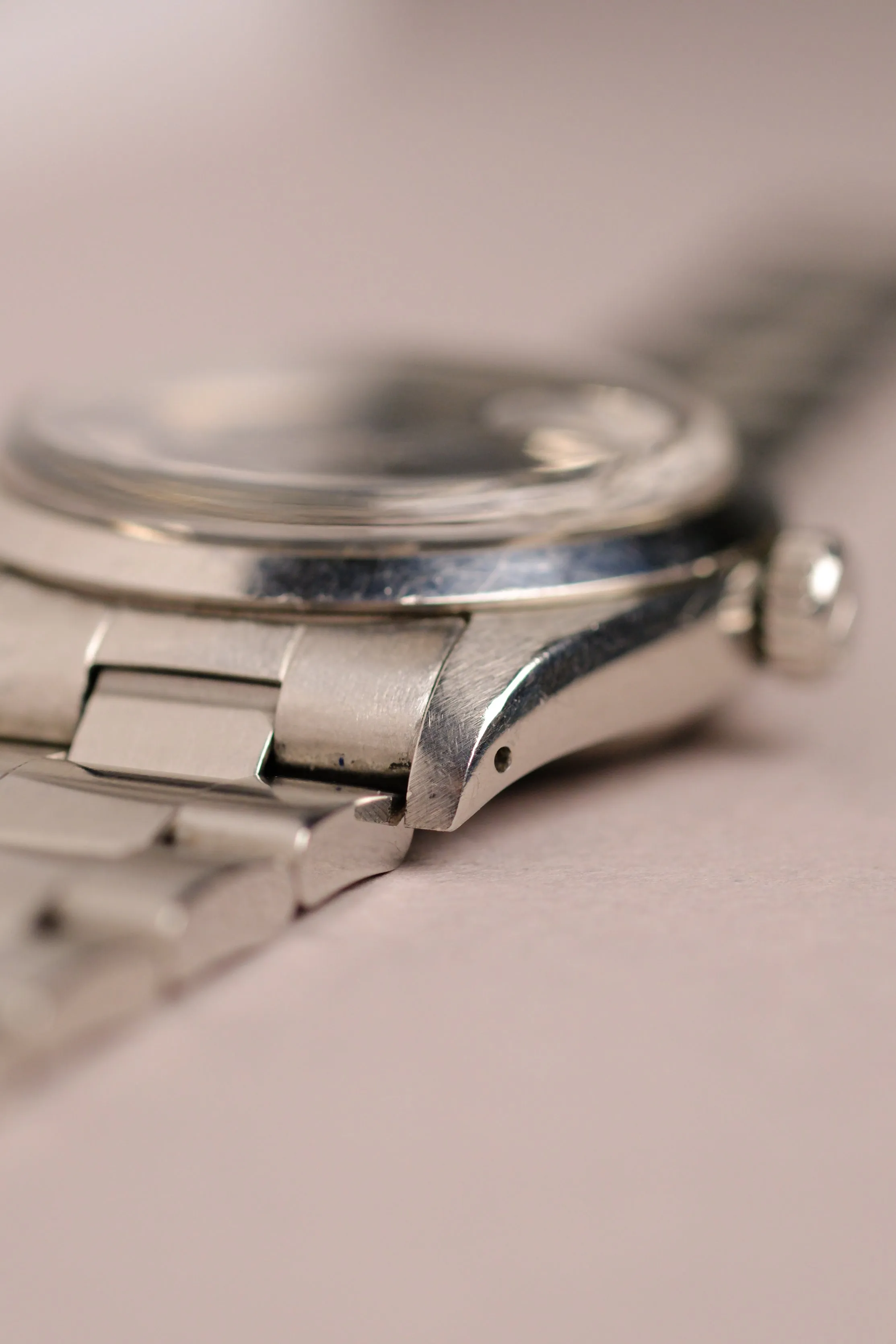 Rolex Oyster Perpetual 1500 Sigma Matte Black Cream Patina Dial w/Papers - 1978