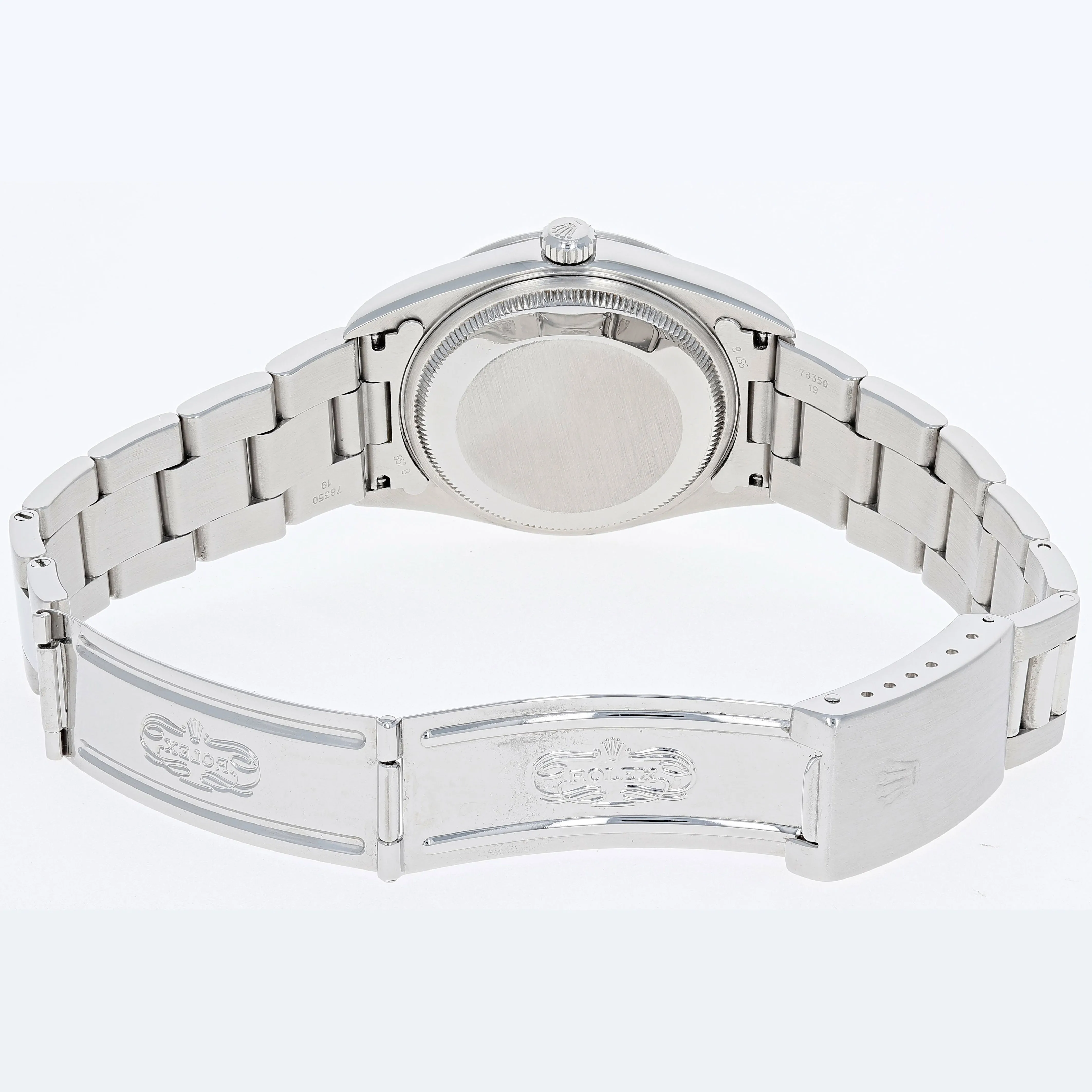 Rolex Oyster Perpetual Date 15200 White Arabic 1997 Steel 34 mm
