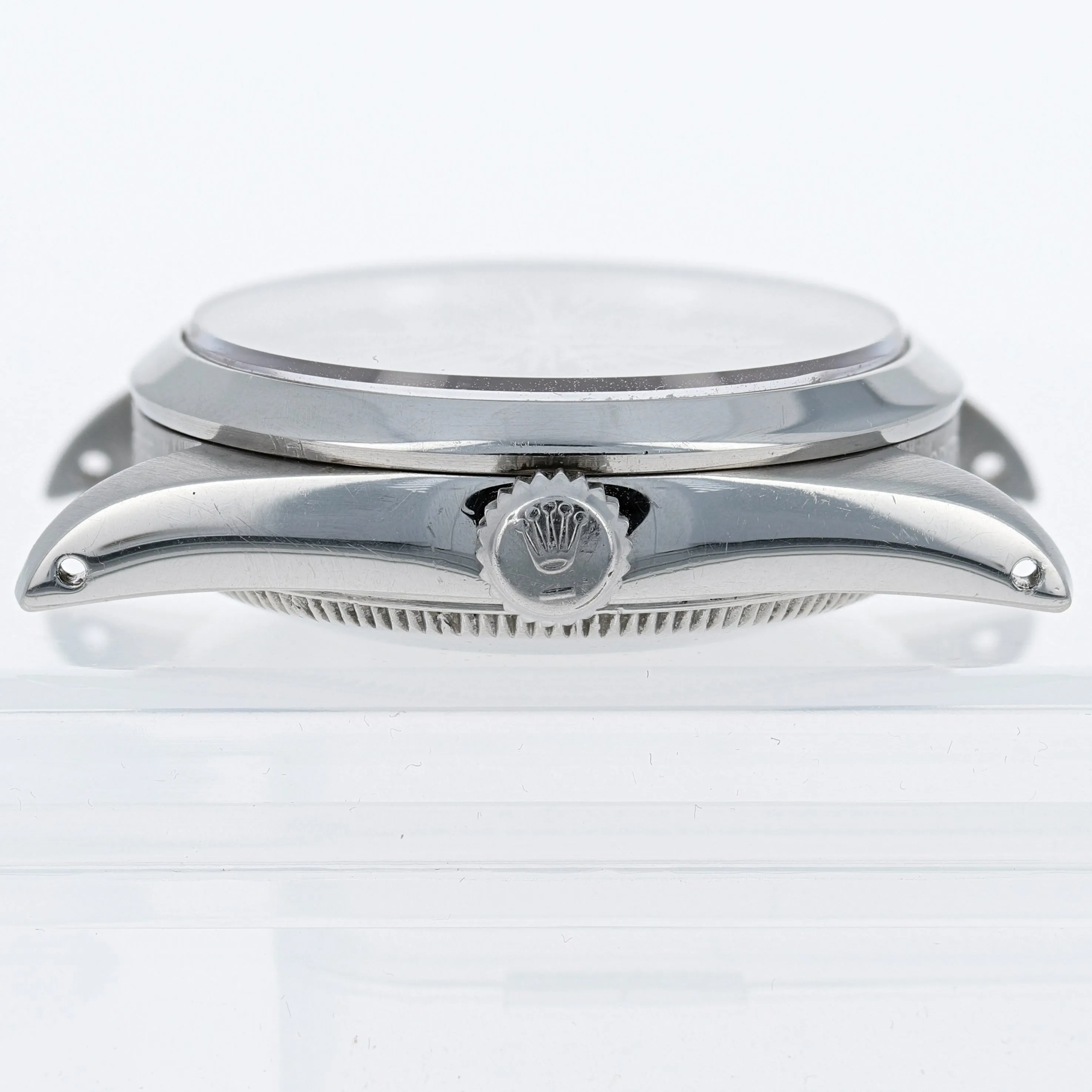 Rolex Oyster Perpetual Midsize 67480 Roman Numerals Gray Automatic c. 1986 Jubilee Steel 31 mm