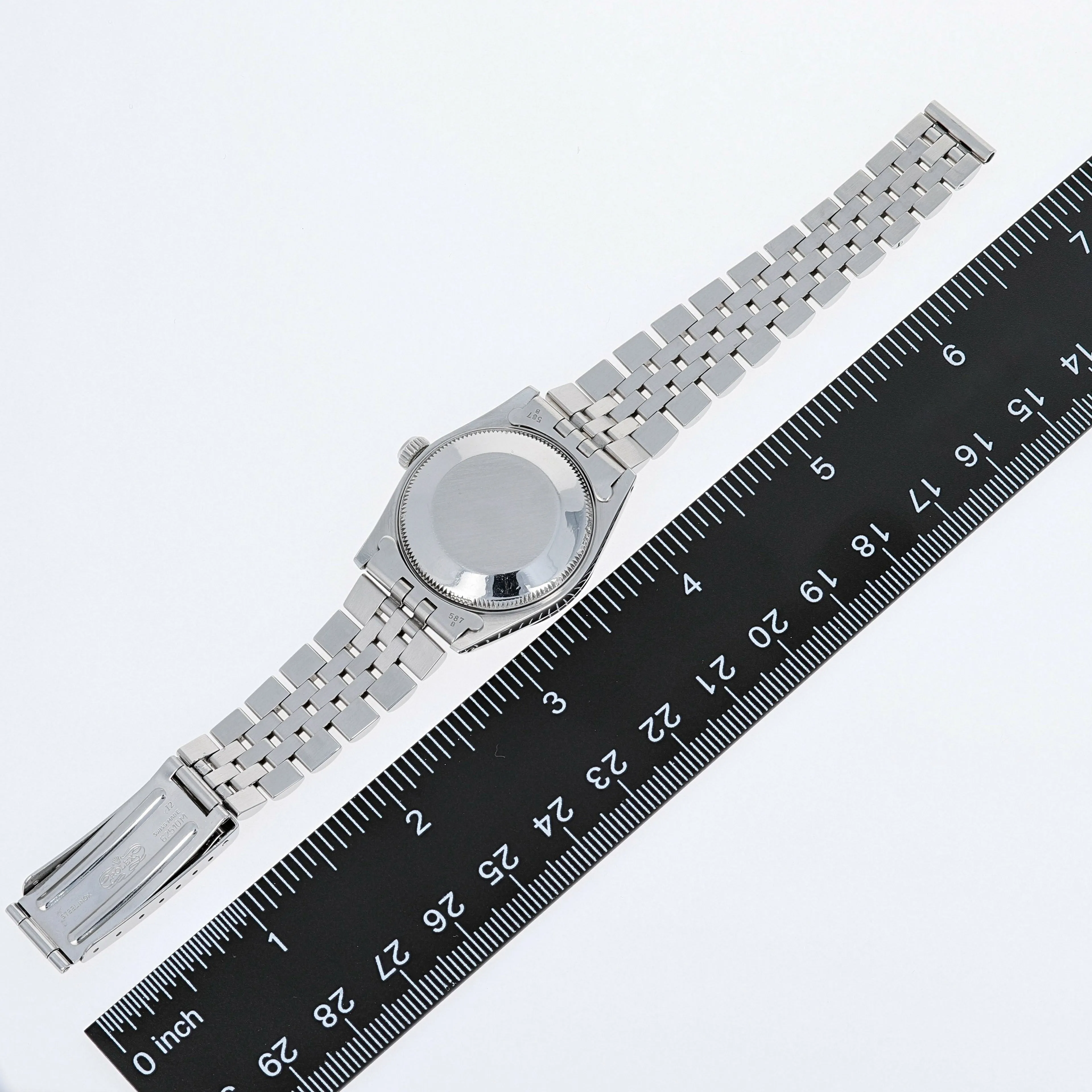 Rolex Oyster Perpetual Midsize 67480 Roman Numerals Gray Automatic c. 1986 Jubilee Steel 31 mm