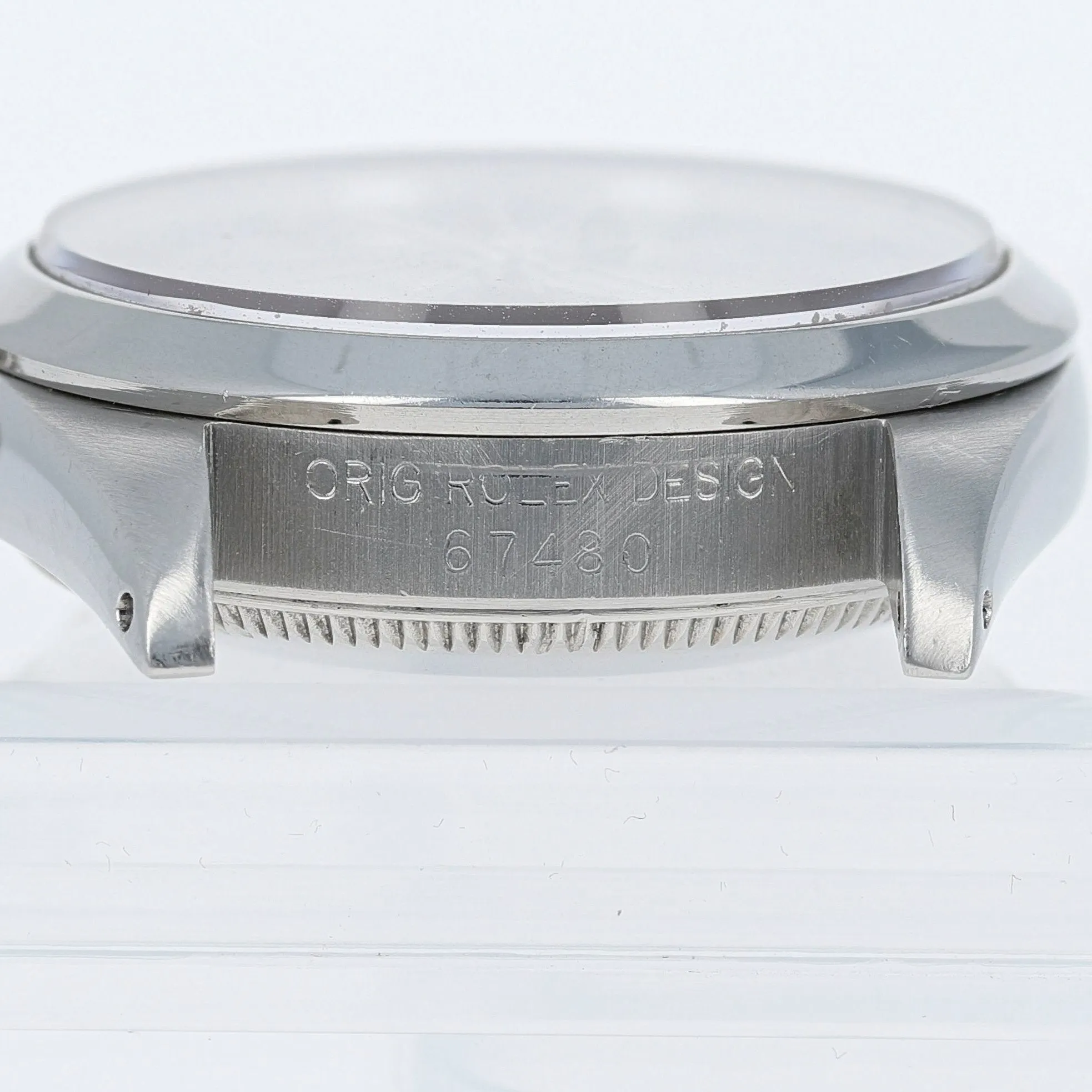 Rolex Oyster Perpetual Midsize 67480 Roman Numerals Gray Automatic c. 1986 Jubilee Steel 31 mm
