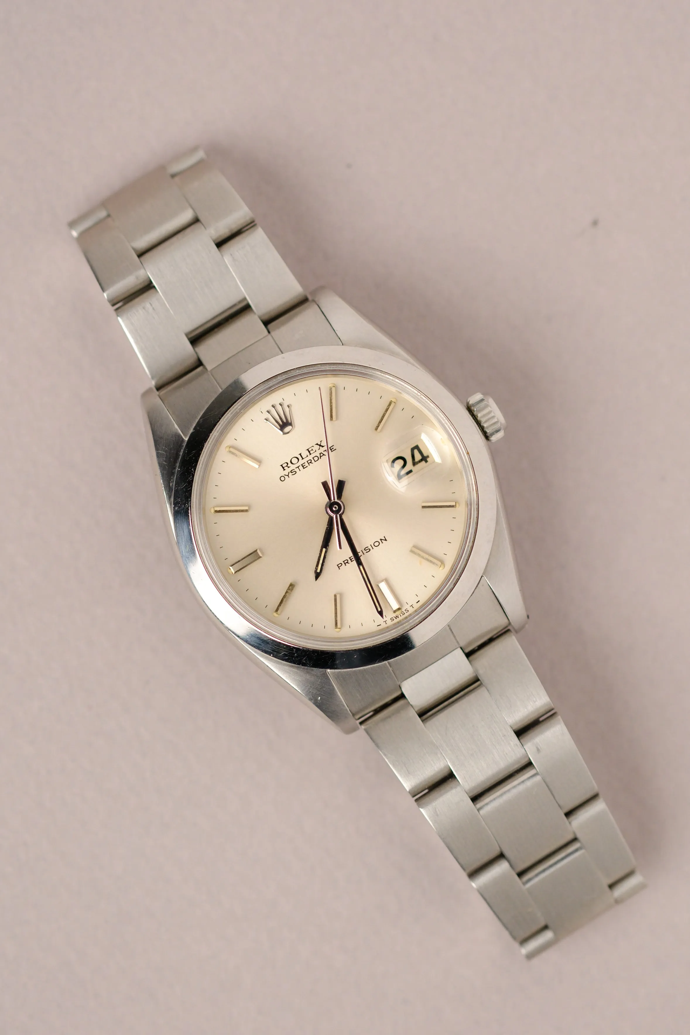 Rolex Oysterdate Precision 6694 Silver Tritium Dial - 1966