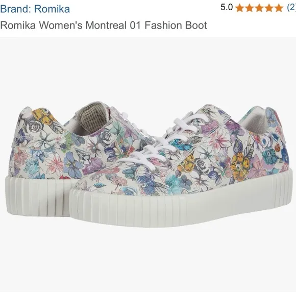 Romika suede floral sneakers boho rubber low platform NEW by Josef Seibel comfy