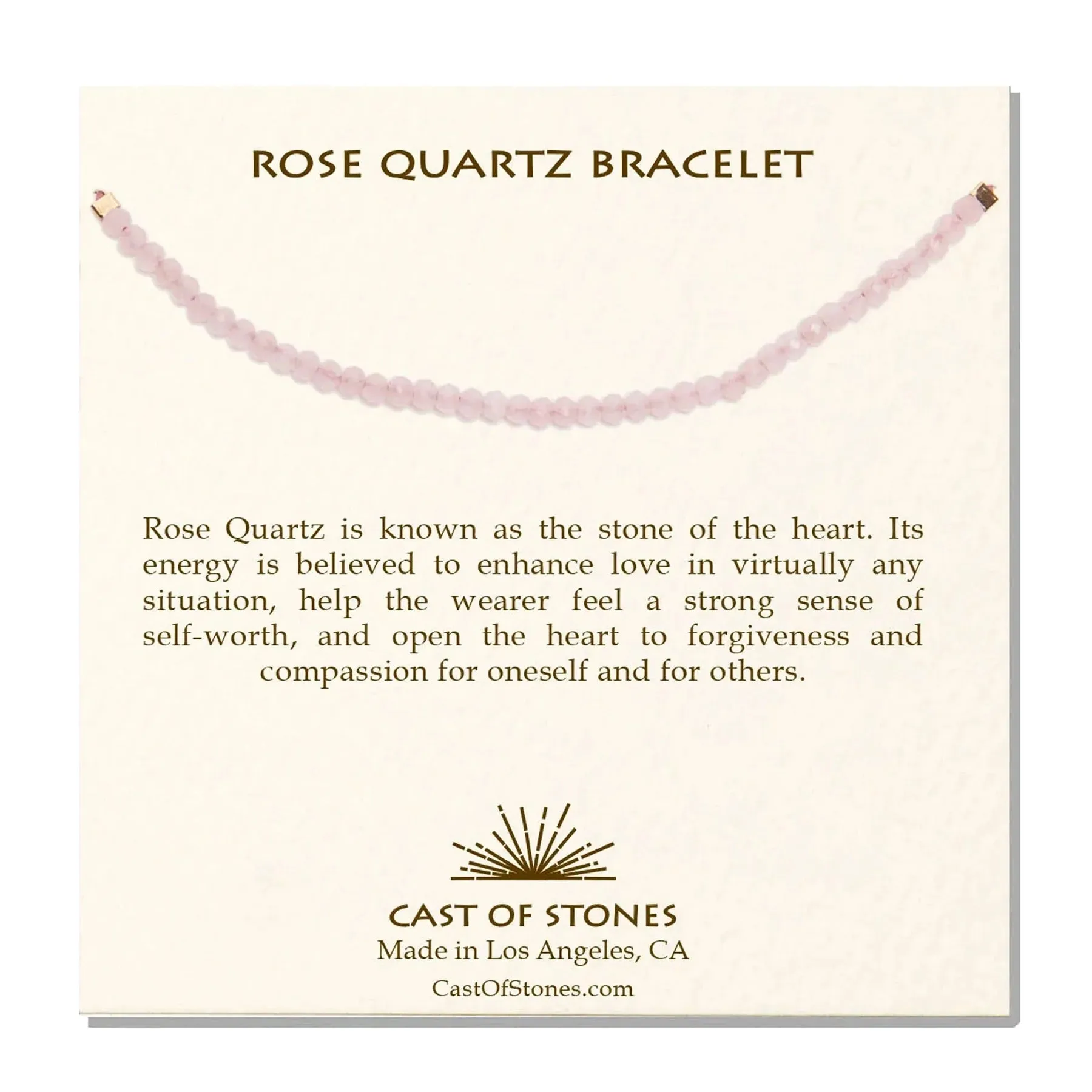 Rose Quartz Bracelet by Cast of Stones