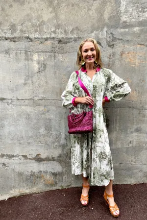 ROSELLE PHOENIX DUSTER DRESS OLIVE TOILE