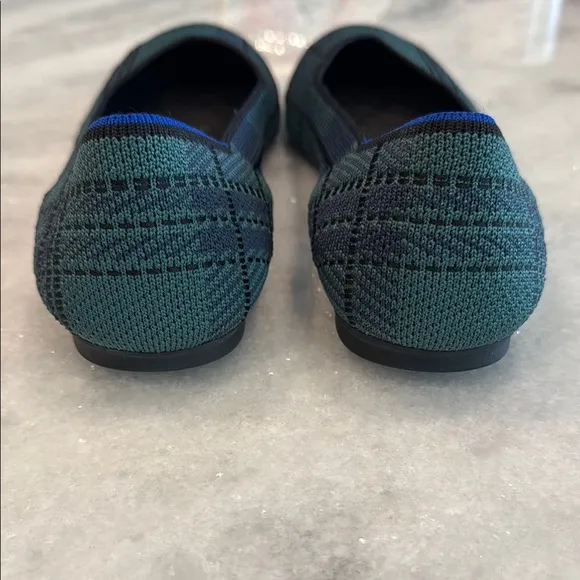 Rothy's Green Plaid Flats 10