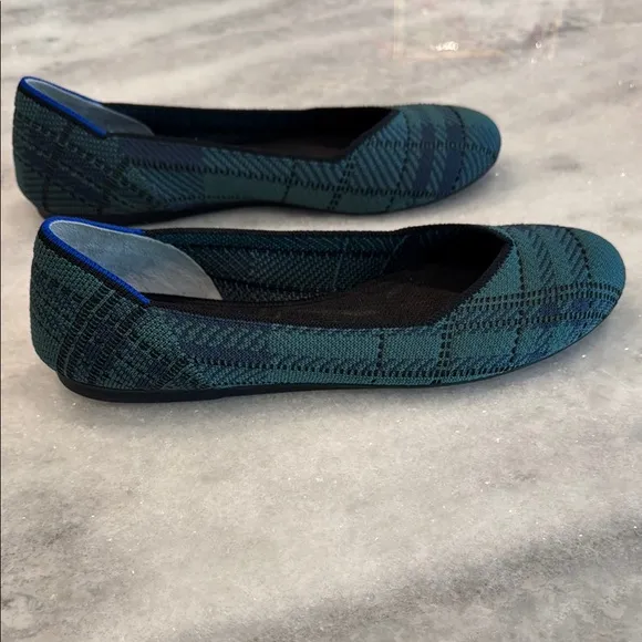 Rothy's Green Plaid Flats 10
