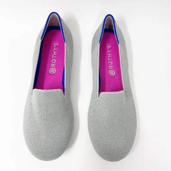 Rothy’s Kids Shiny Sparkly Loafer Iridescent Limited Edition Girls Flats